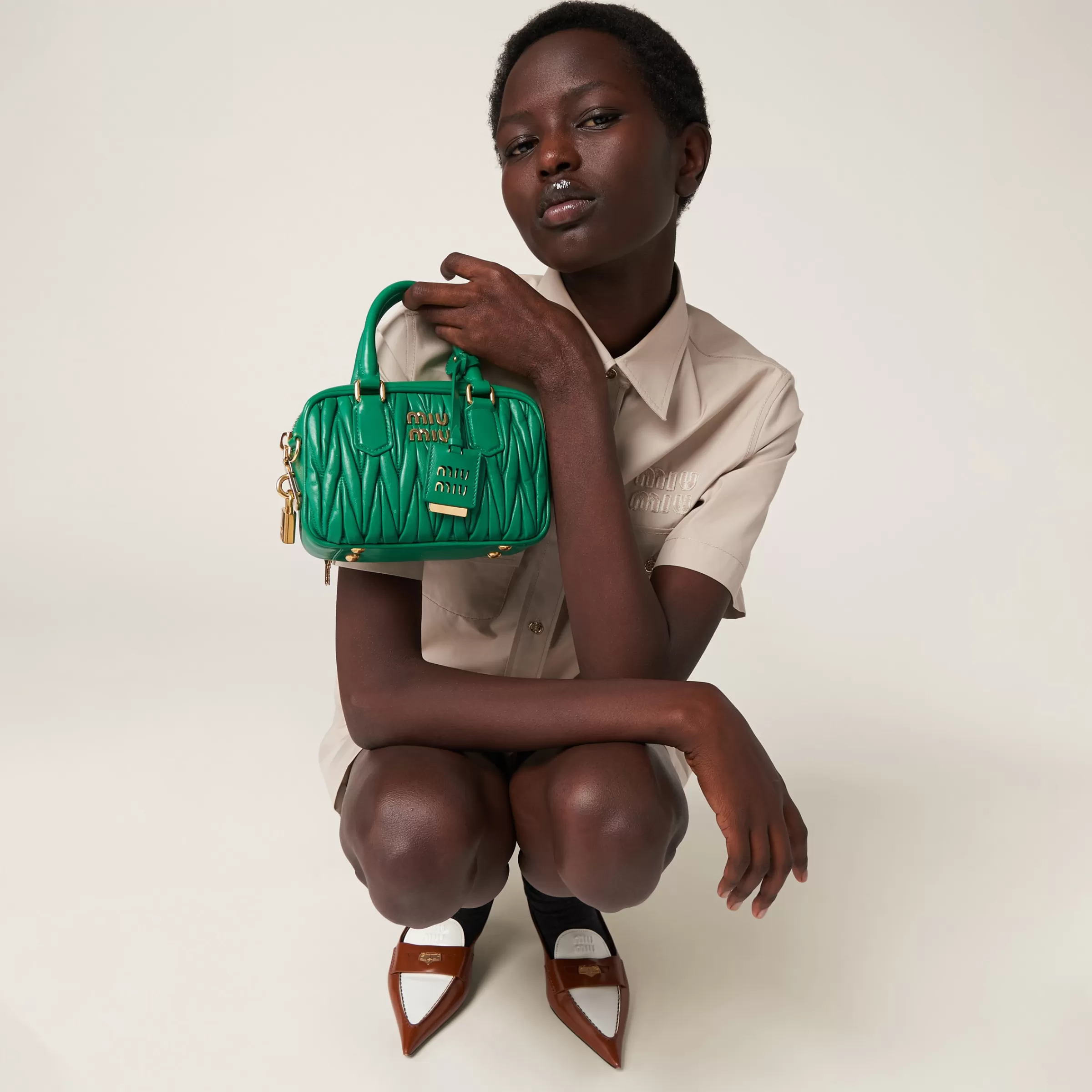 Arcadie matelassé nappa leather bag>Miu Miu Hot