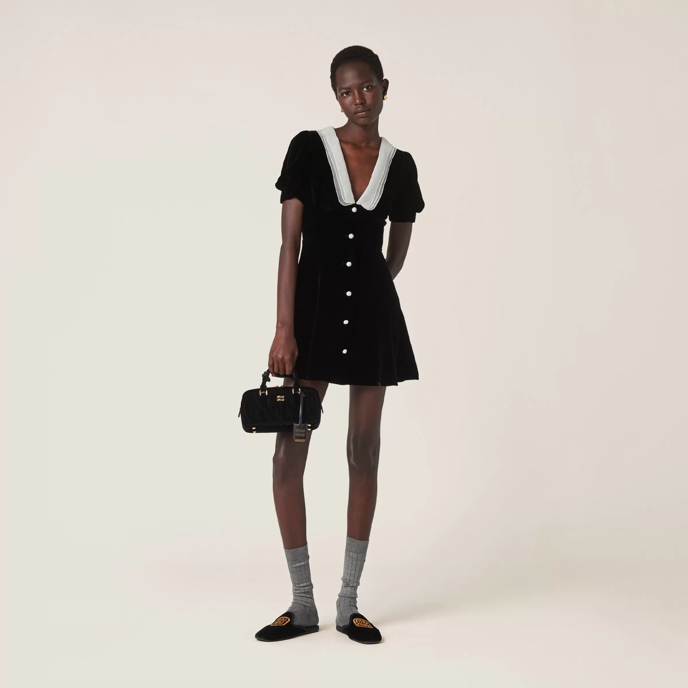 Arcadie Matelassé velvet bag>Miu Miu New
