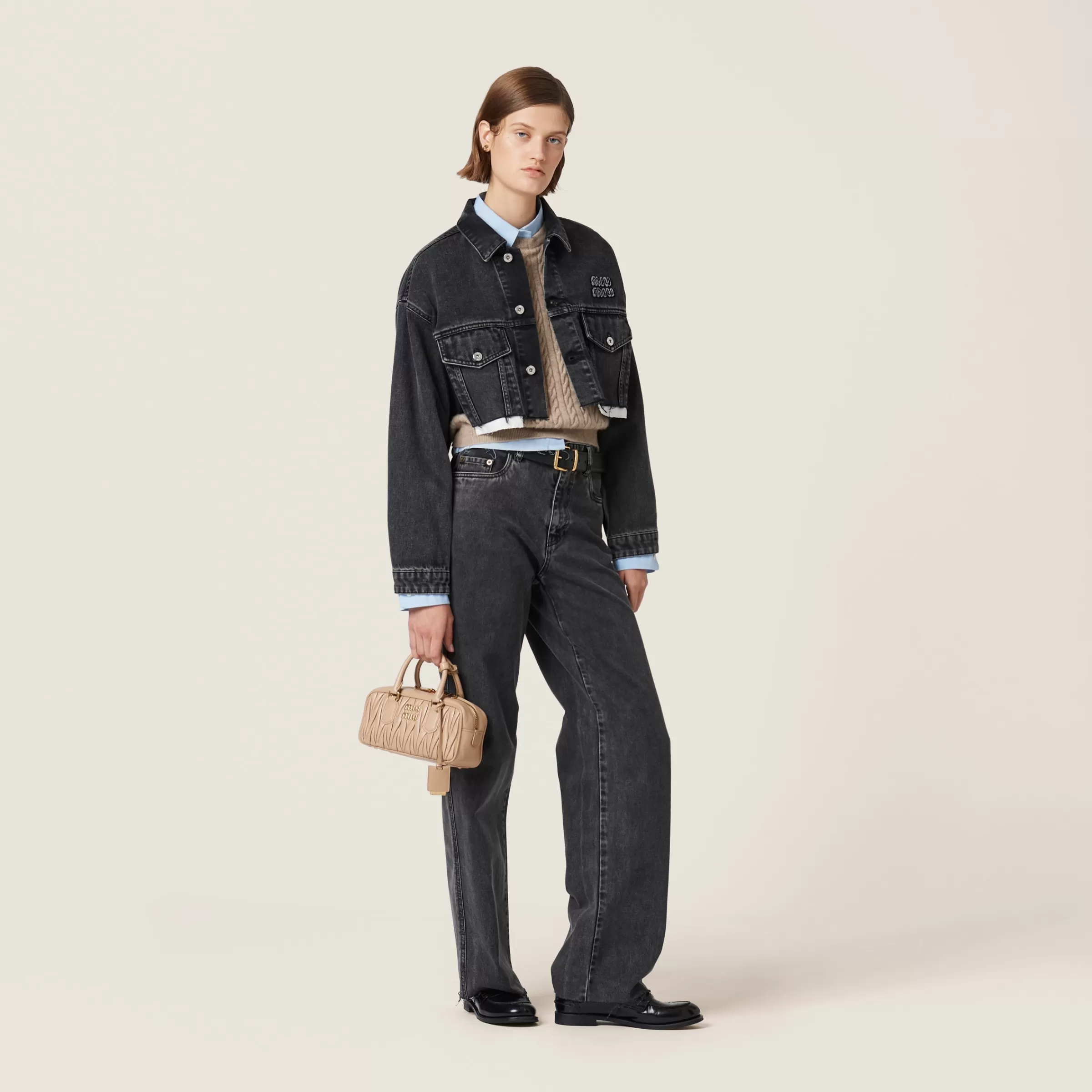 denim blouson jacket>Miu Miu Outlet