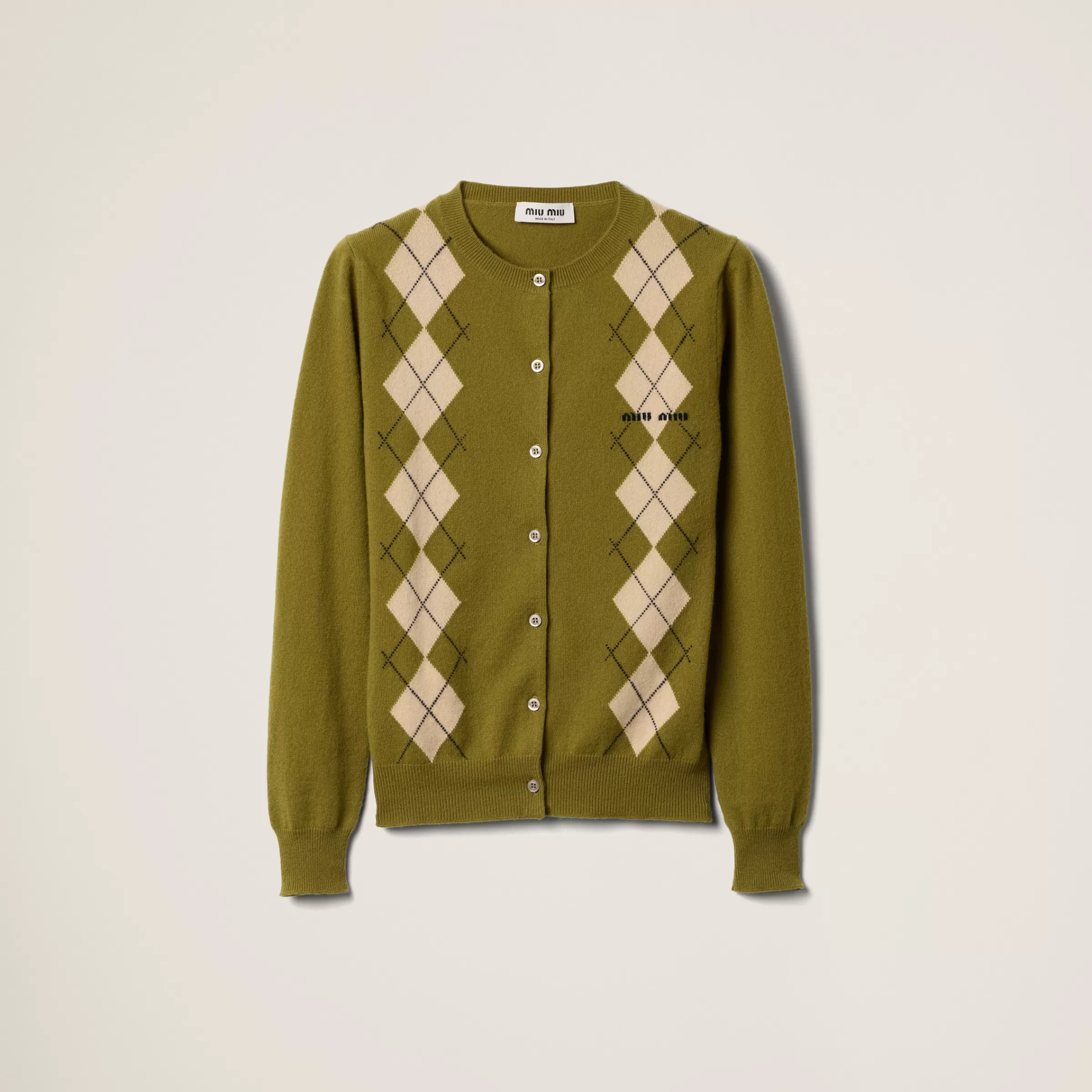 Cashmere knit cardigan>Miu Miu Store