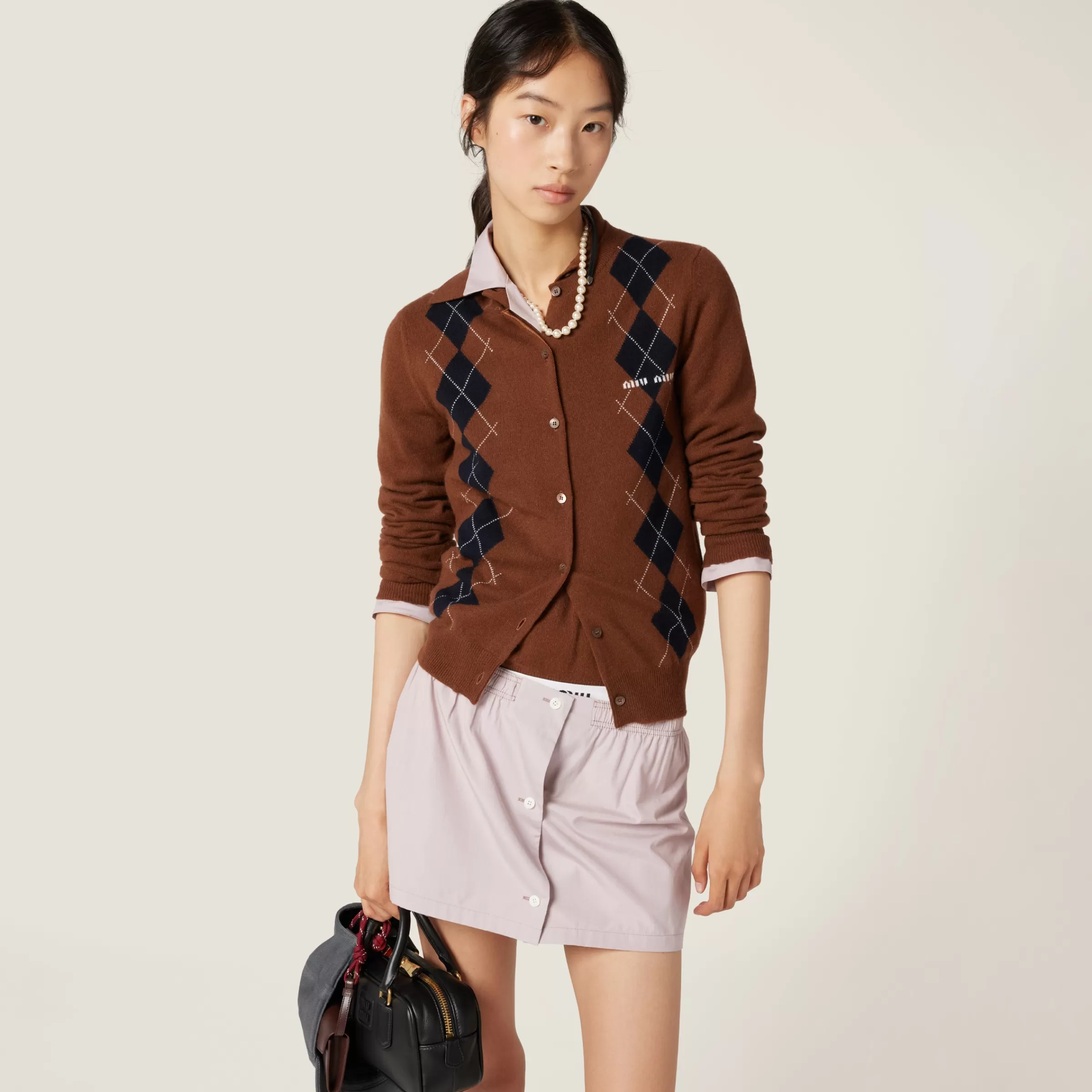 Cashmere knit cardigan>Miu Miu Outlet