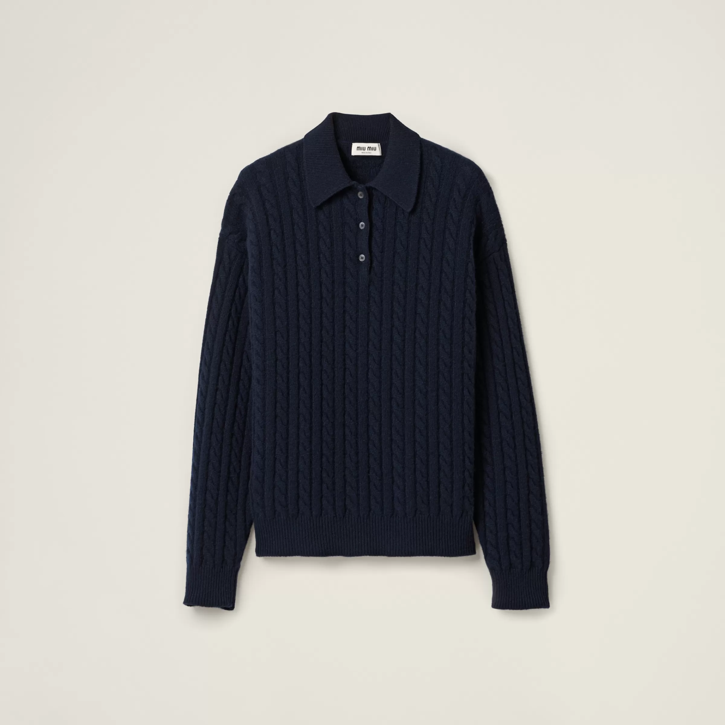Cashmere knit polo shirt>Miu Miu New