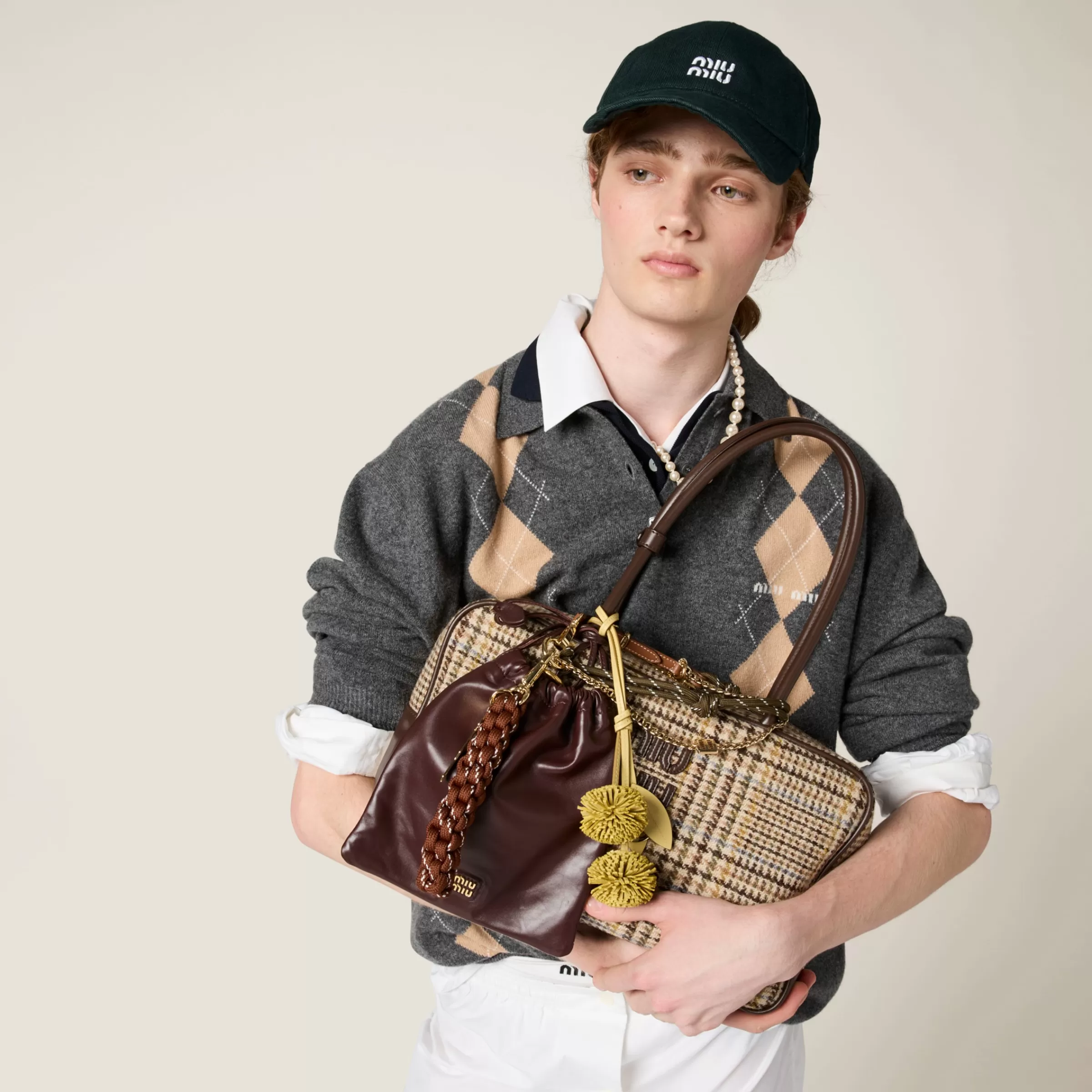 Cashmere knit polo shirt>Miu Miu Fashion