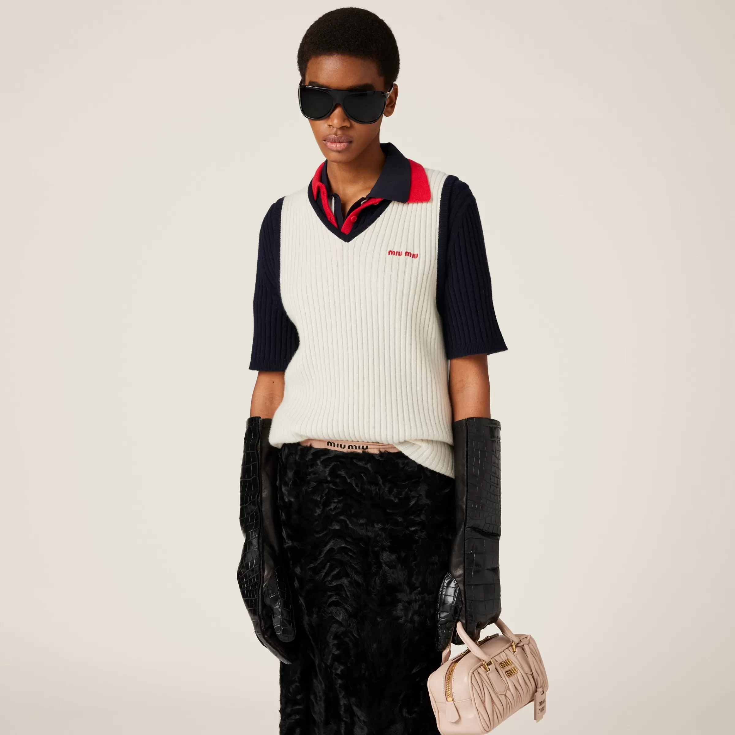 Cashmere vest>Miu Miu Clearance
