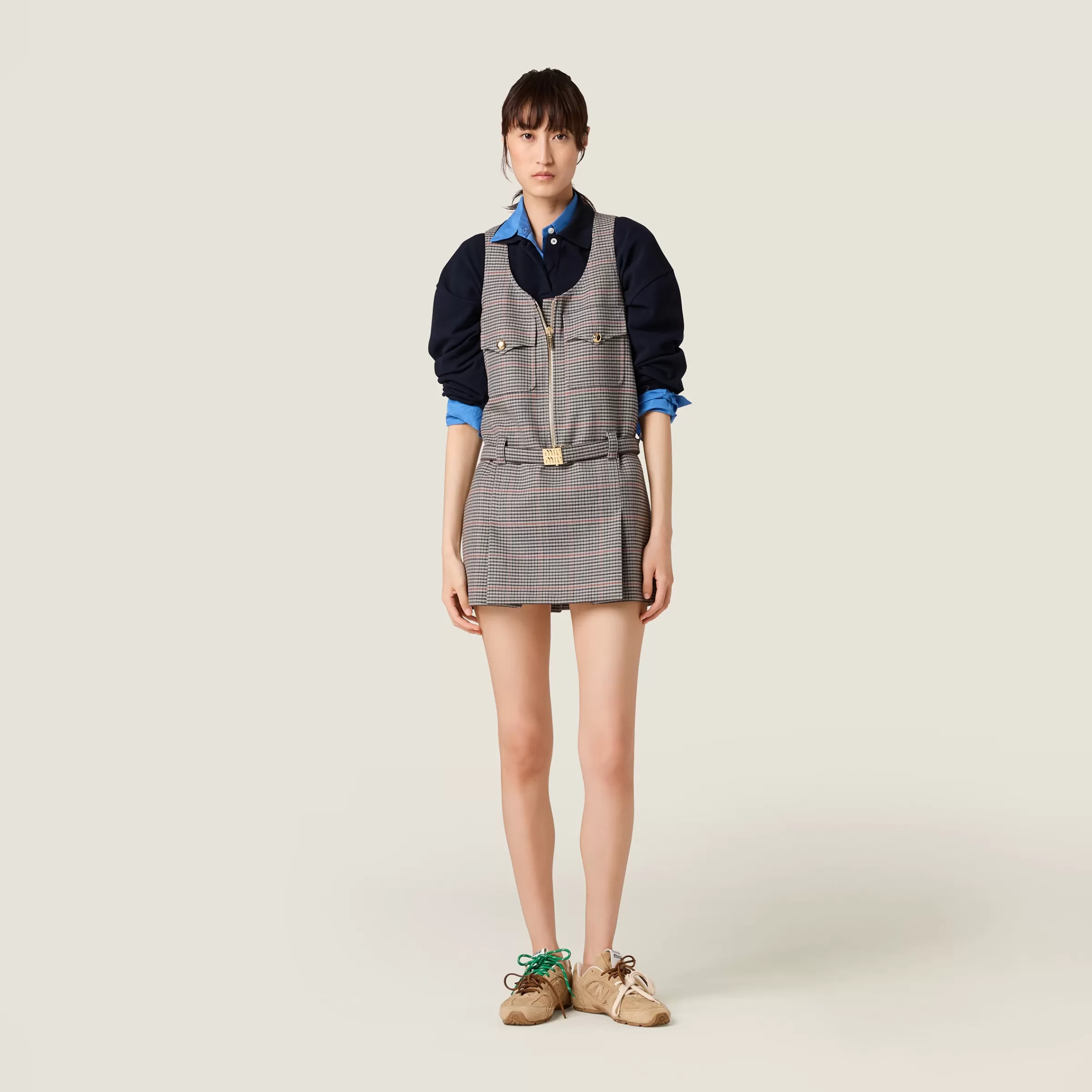 Checked dress>Miu Miu Hot