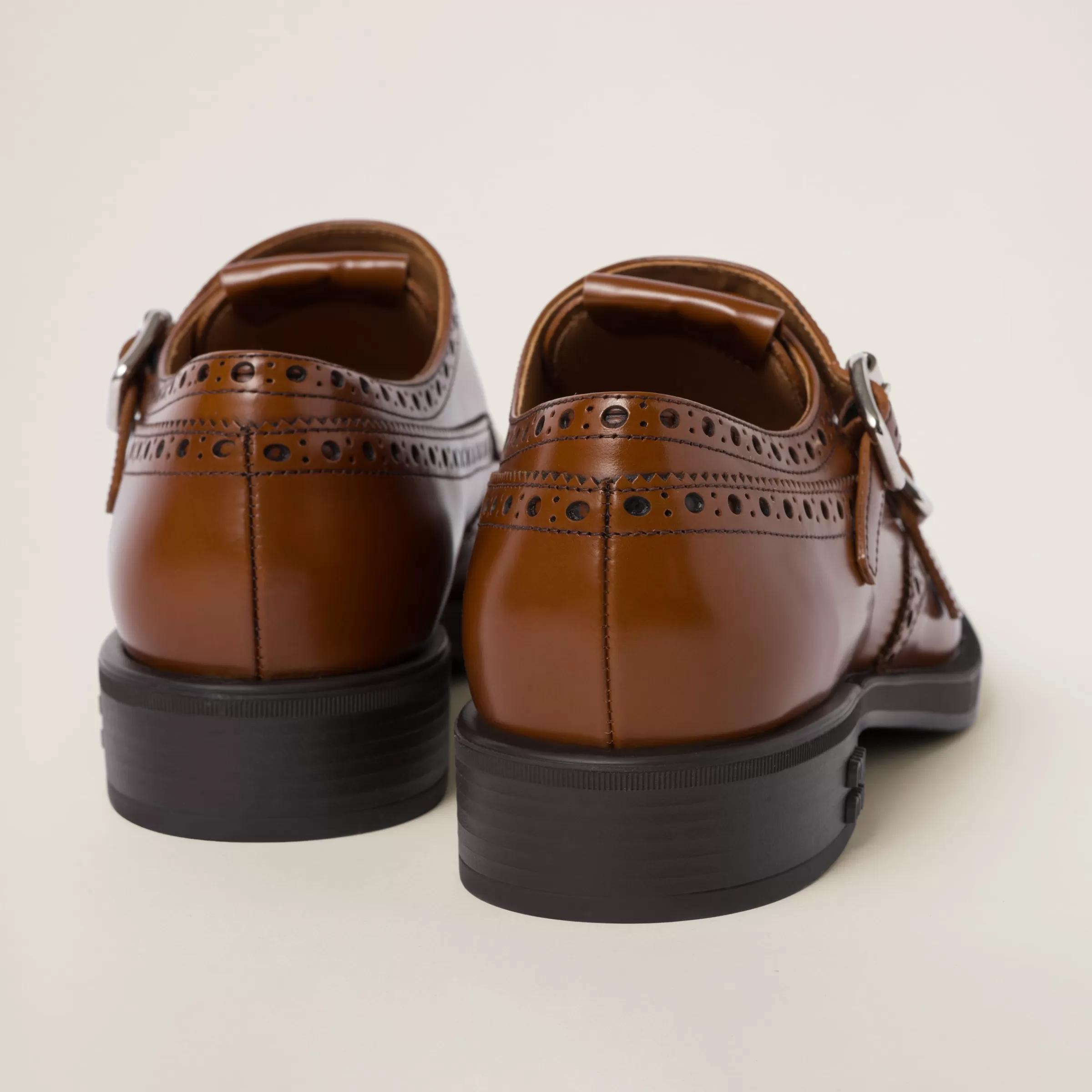 Church's X Brushed Leather Double Monk Brogue Shoes>Miu Miu Online