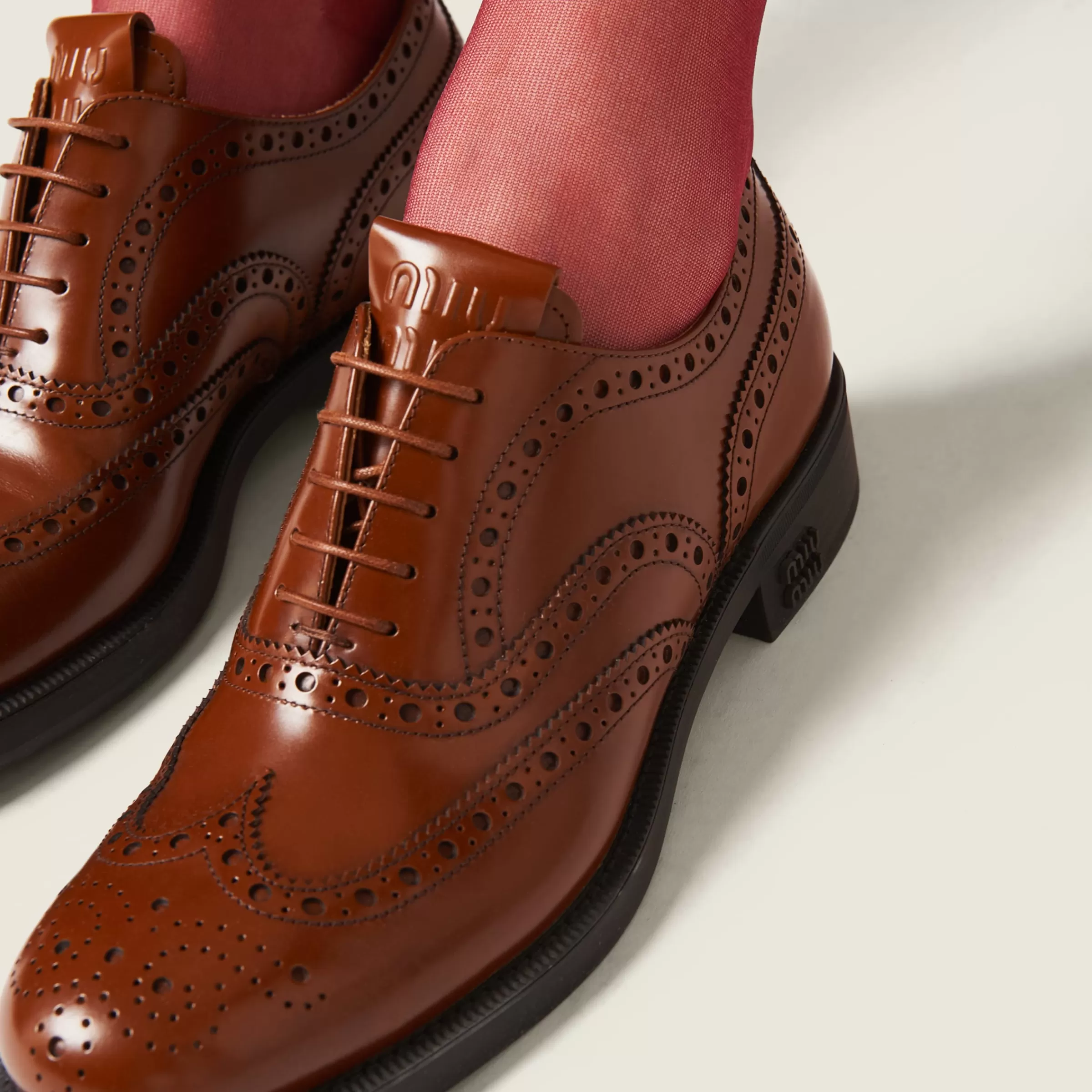 Church's X Brushed Leather Oxford Brogue Shoes>Miu Miu Fashion