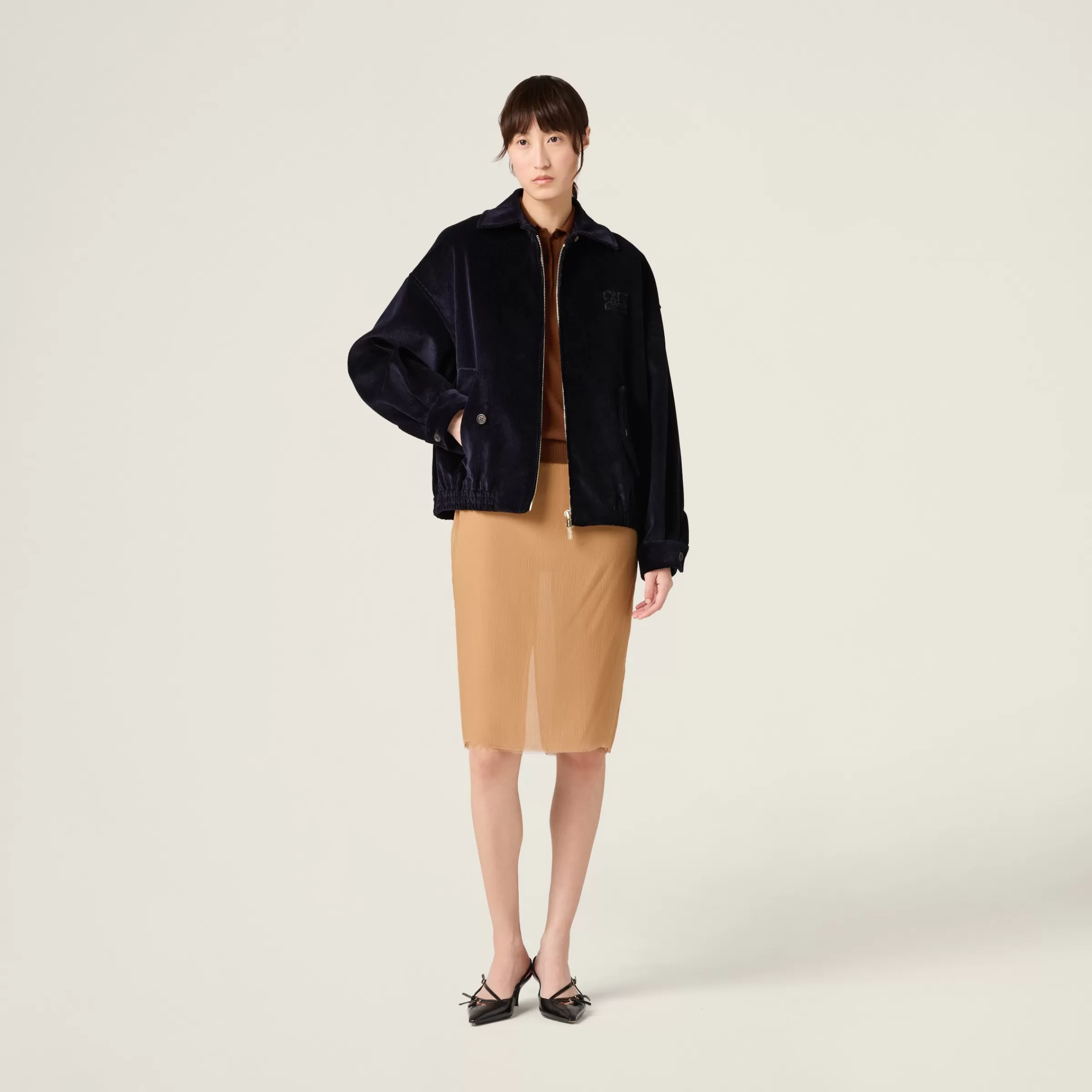 Corduroy blouson jacket>Miu Miu Online