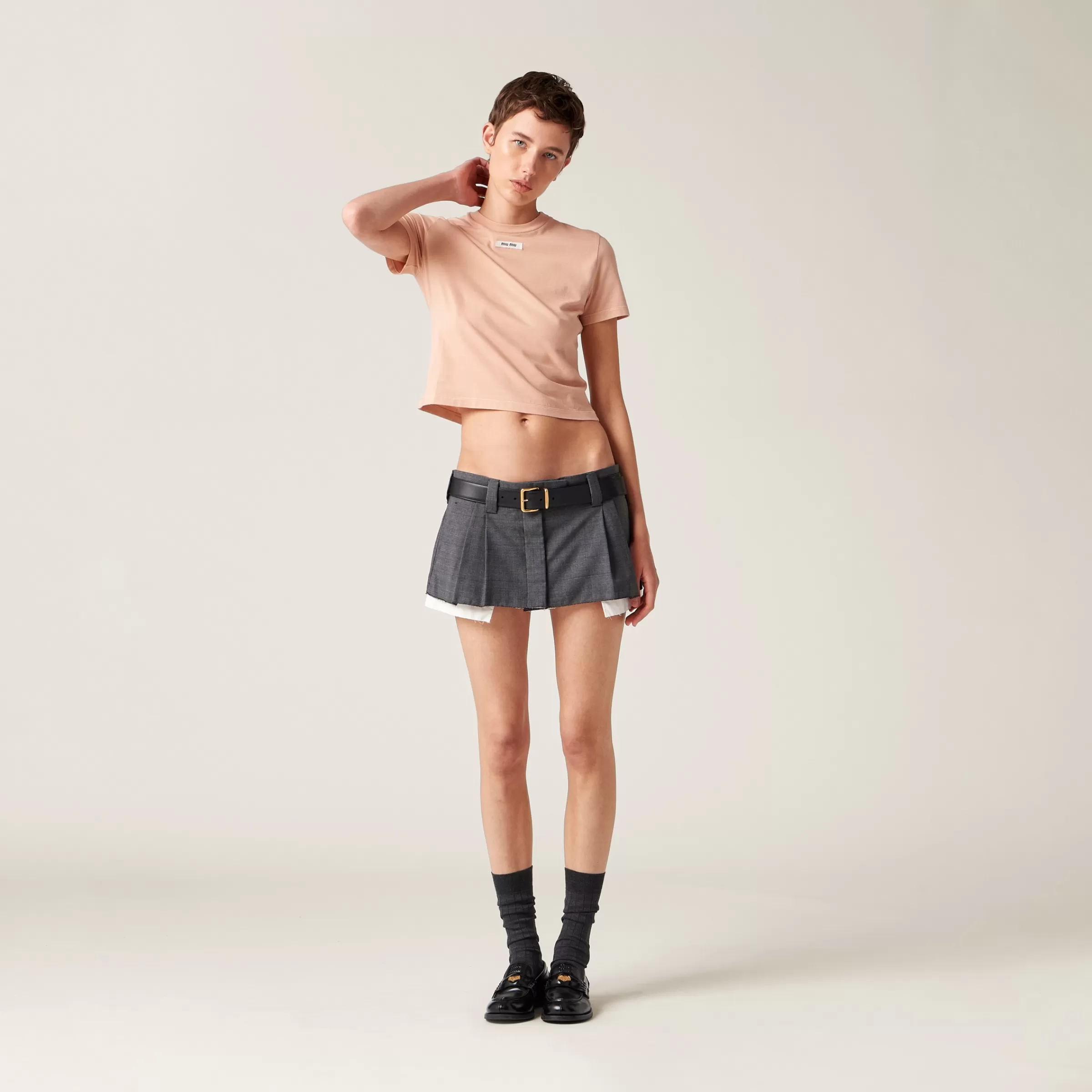 Cotton T-shirt>Miu Miu Shop
