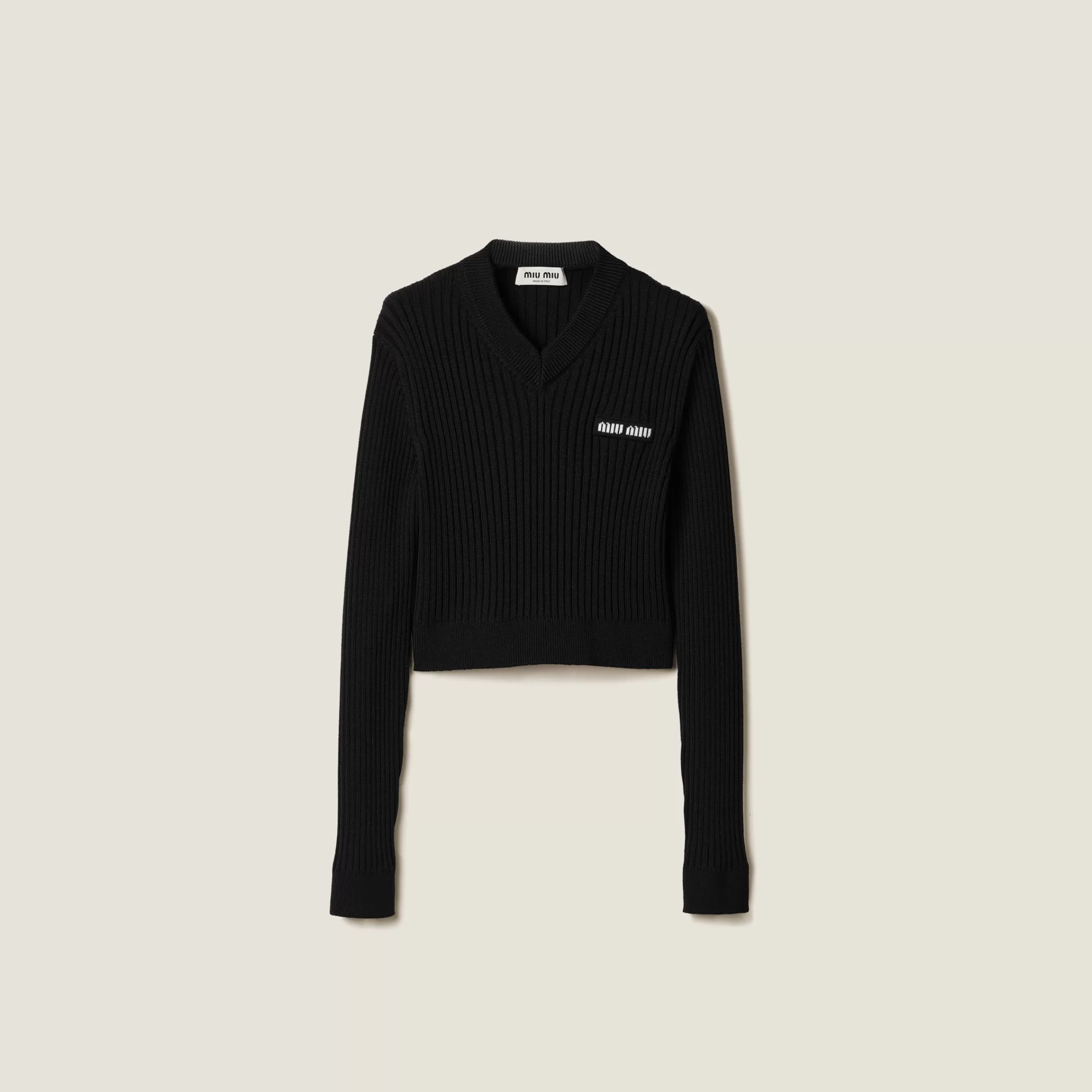 Cropped wool sweater>Miu Miu Cheap