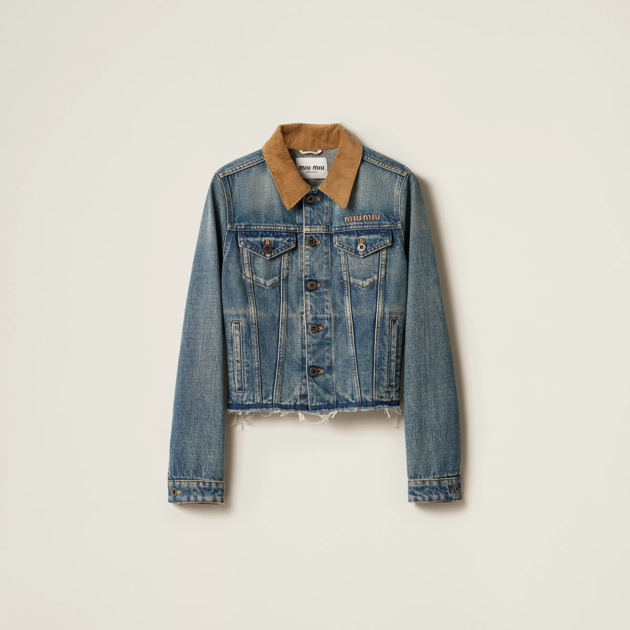 Denim blouson jacket>Miu Miu Outlet