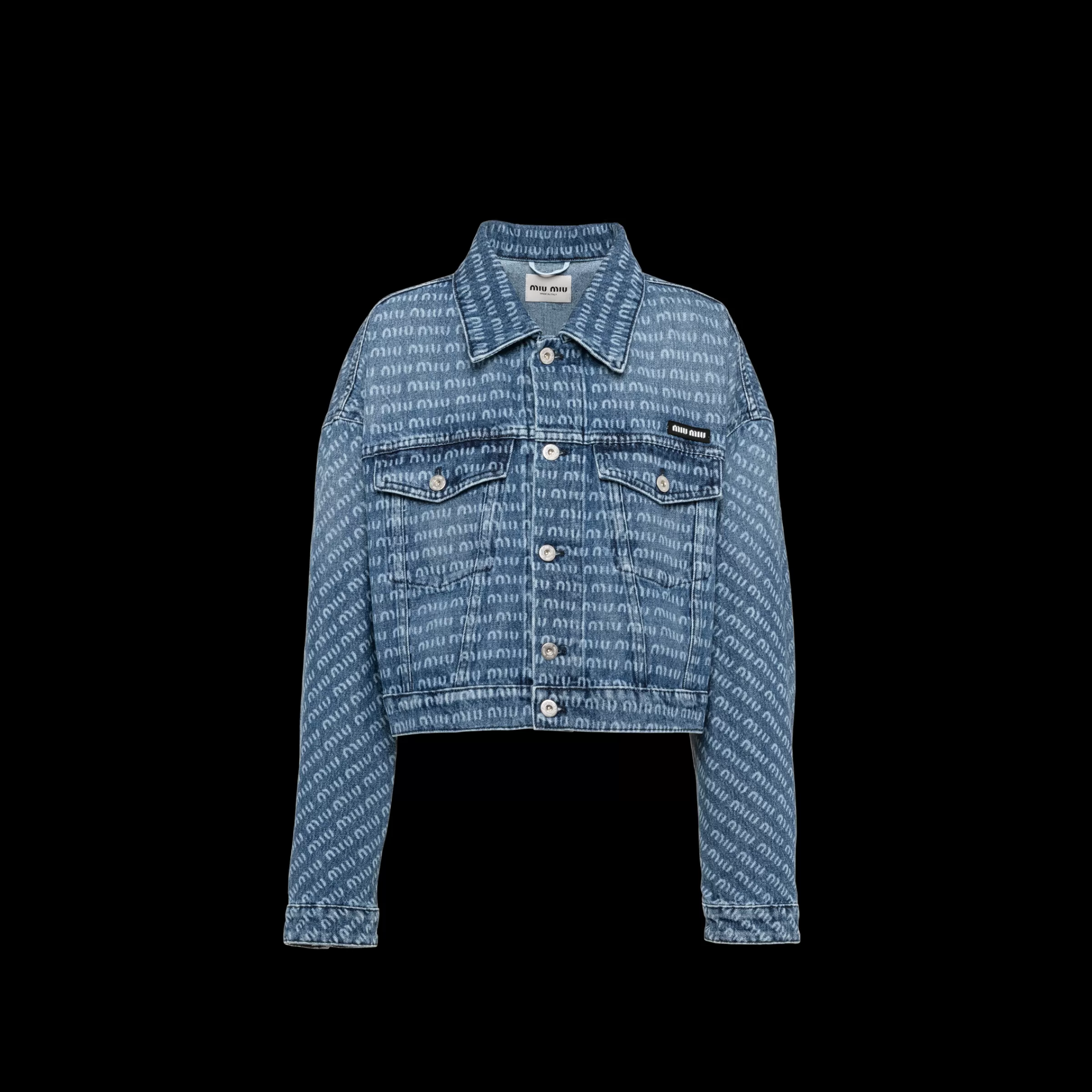 Denim blouson jacket>Miu Miu Clearance