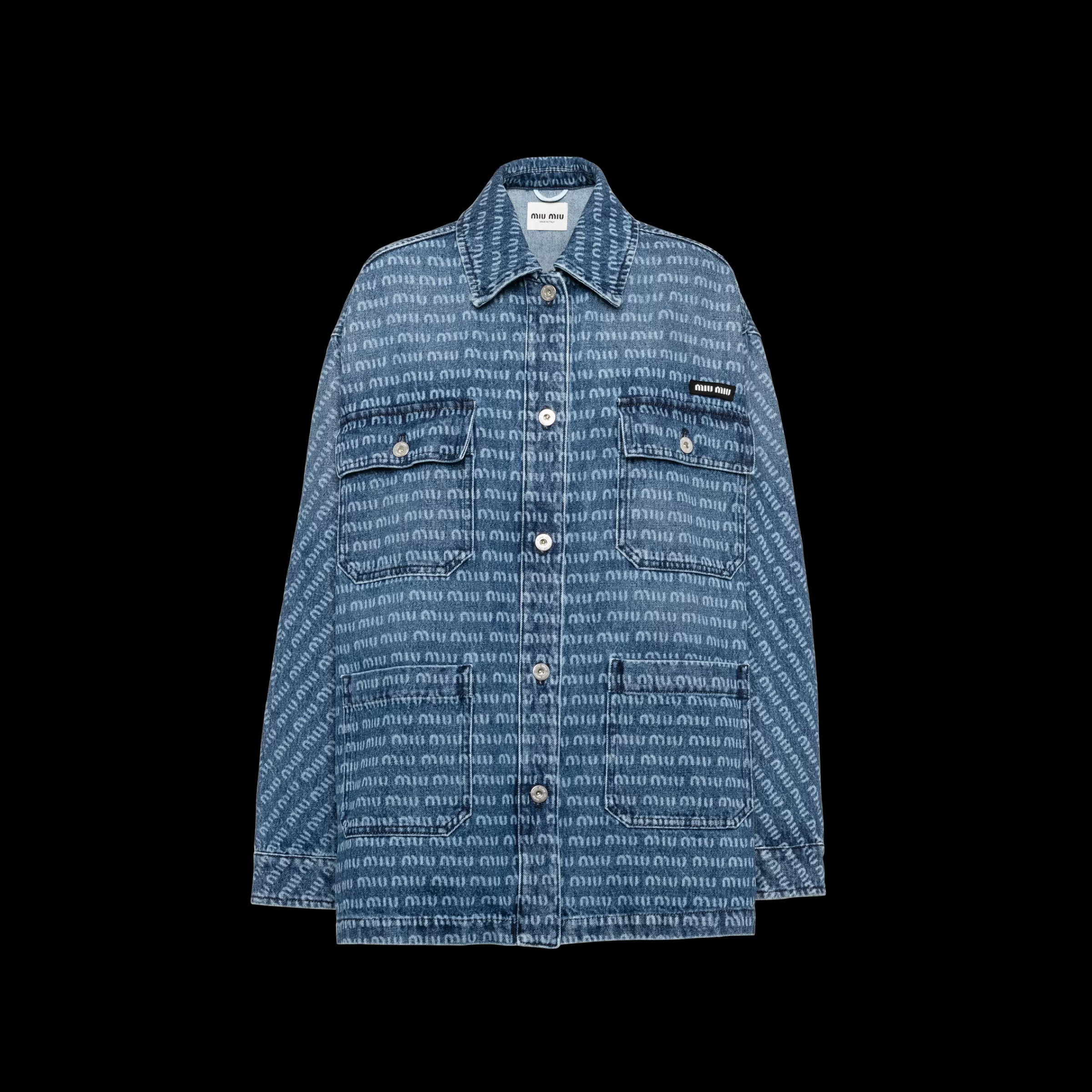 Denim blouson jacket>Miu Miu Sale
