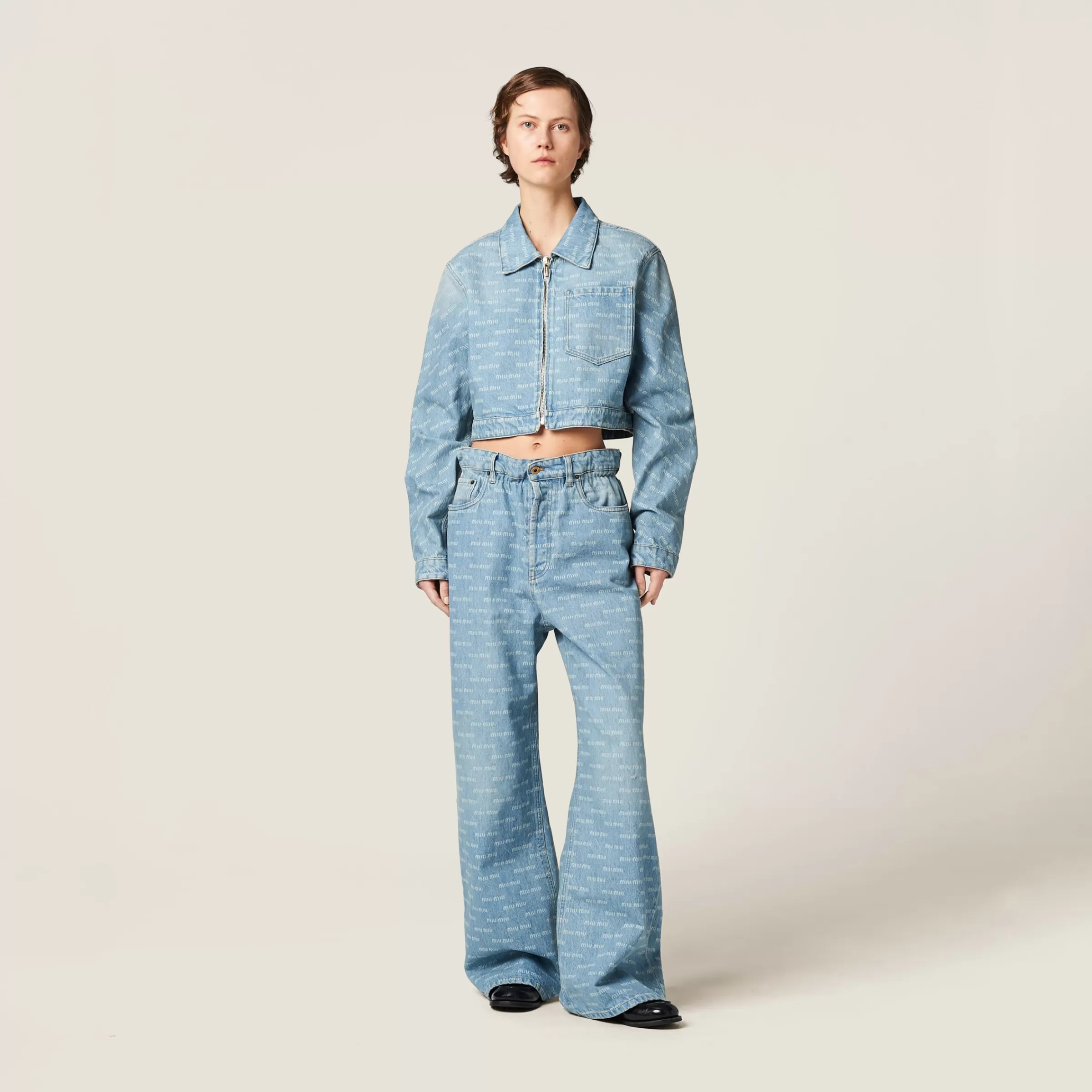 Denim blouson jacket>Miu Miu Best