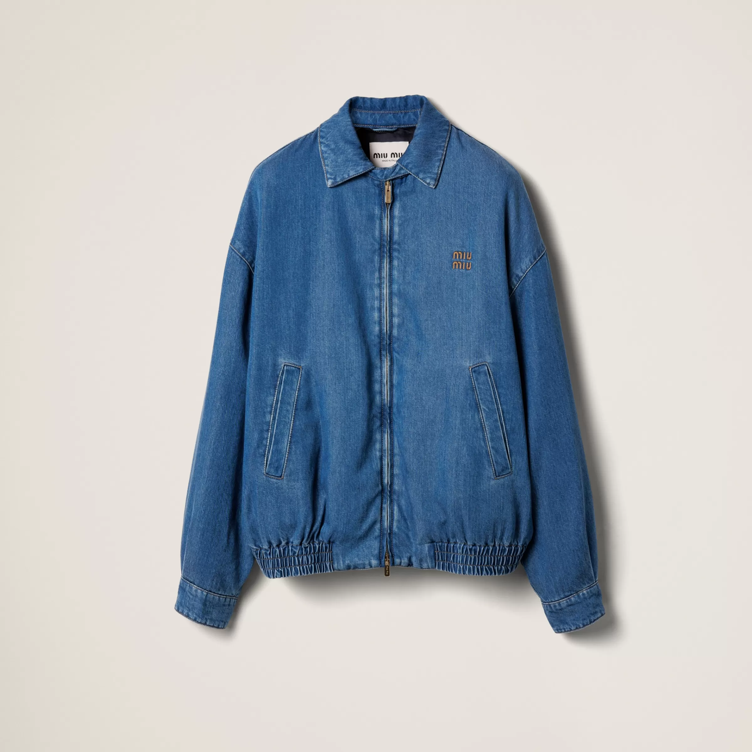 Denim down jacket>Miu Miu Online