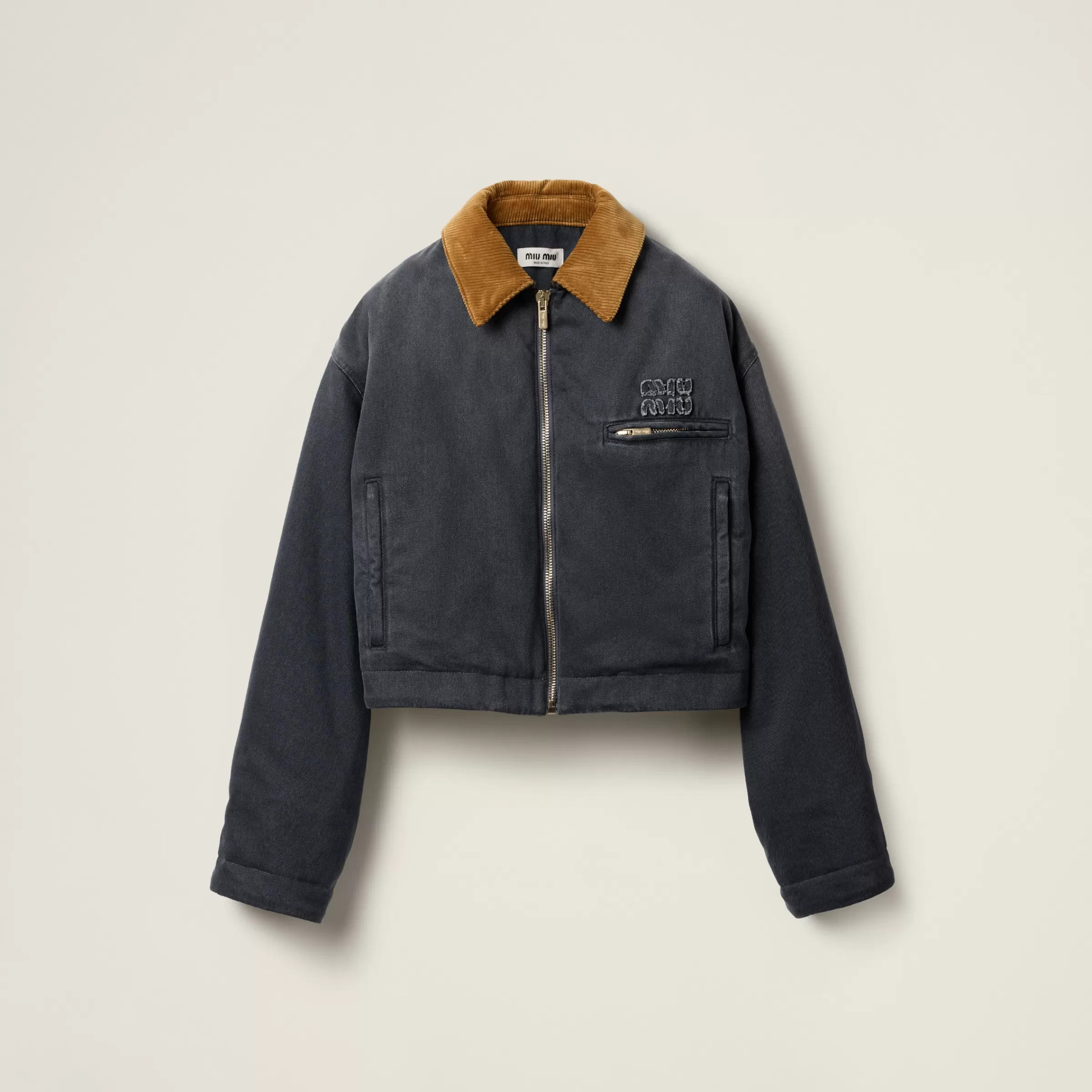 Drill blouson jacket>Miu Miu Outlet