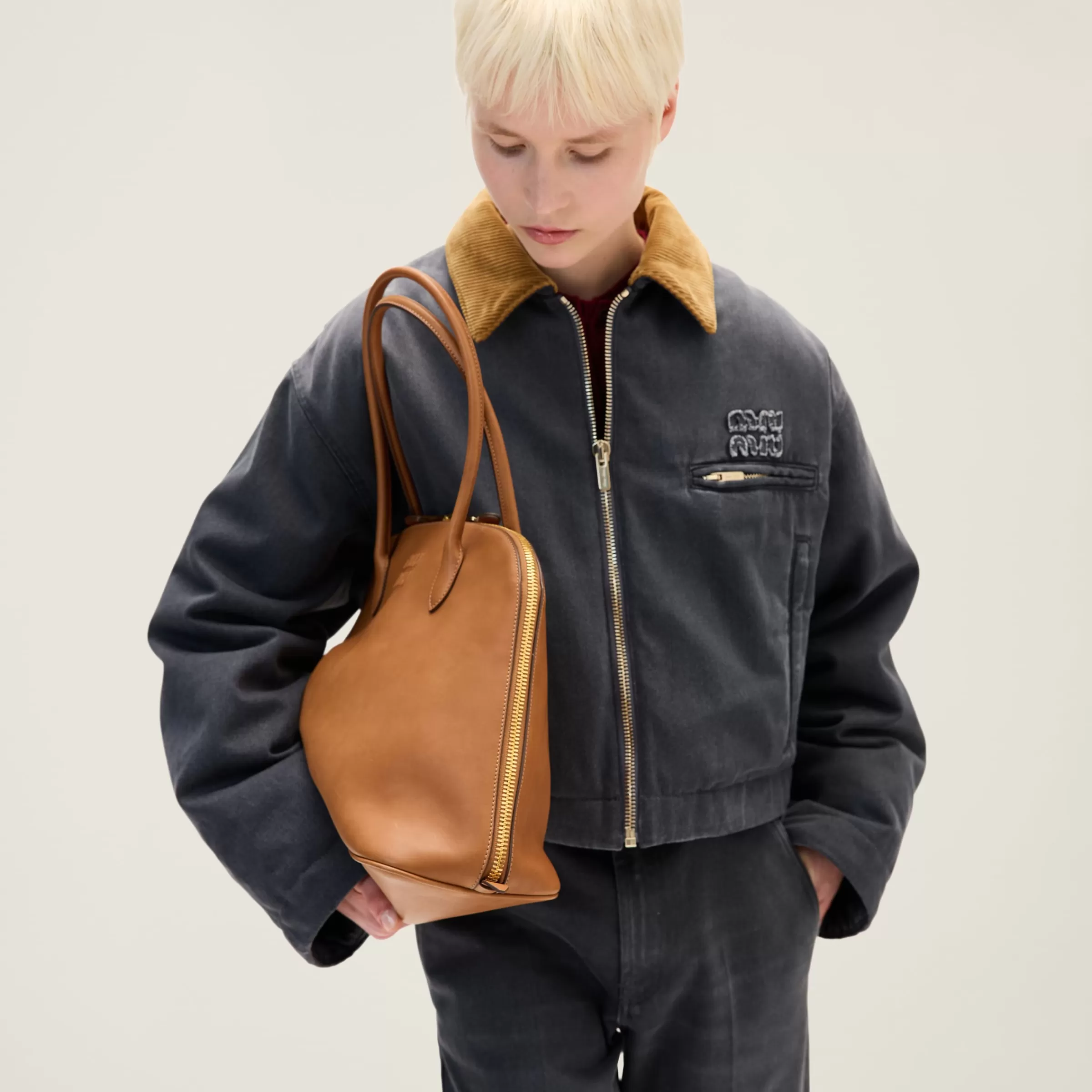 Drill blouson jacket>Miu Miu Outlet