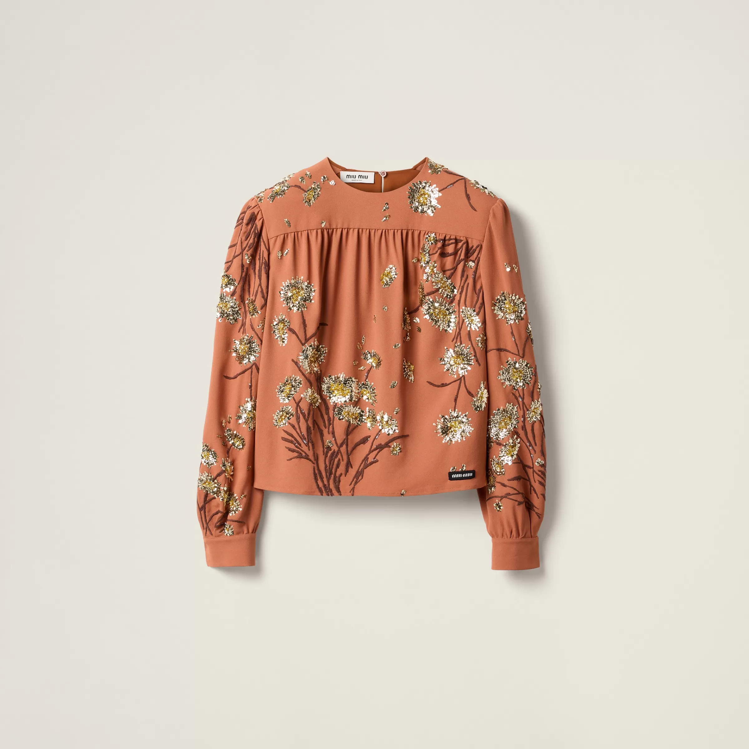 Embroidered sablé top>Miu Miu Clearance