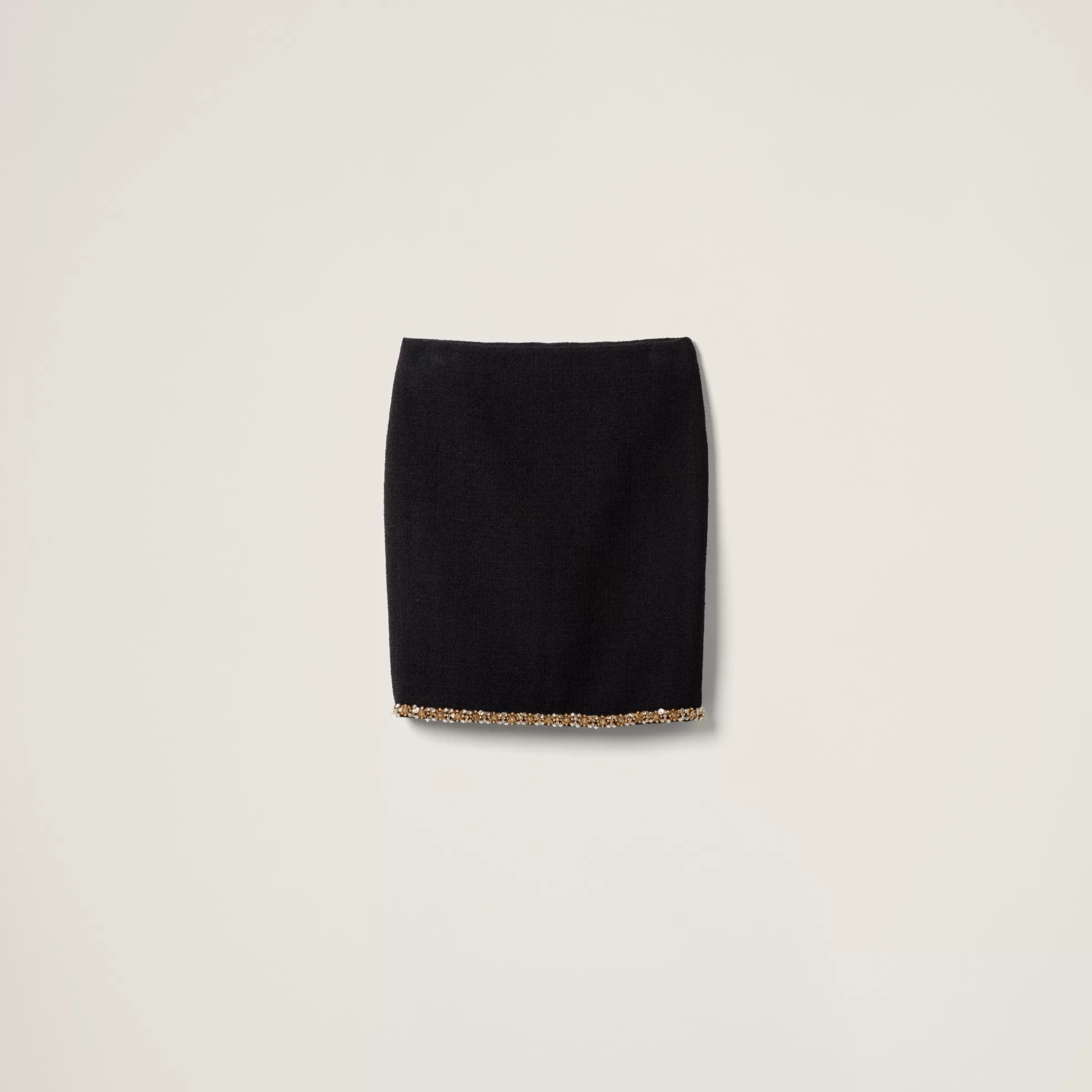 Embroidered tweed skirt>Miu Miu Outlet