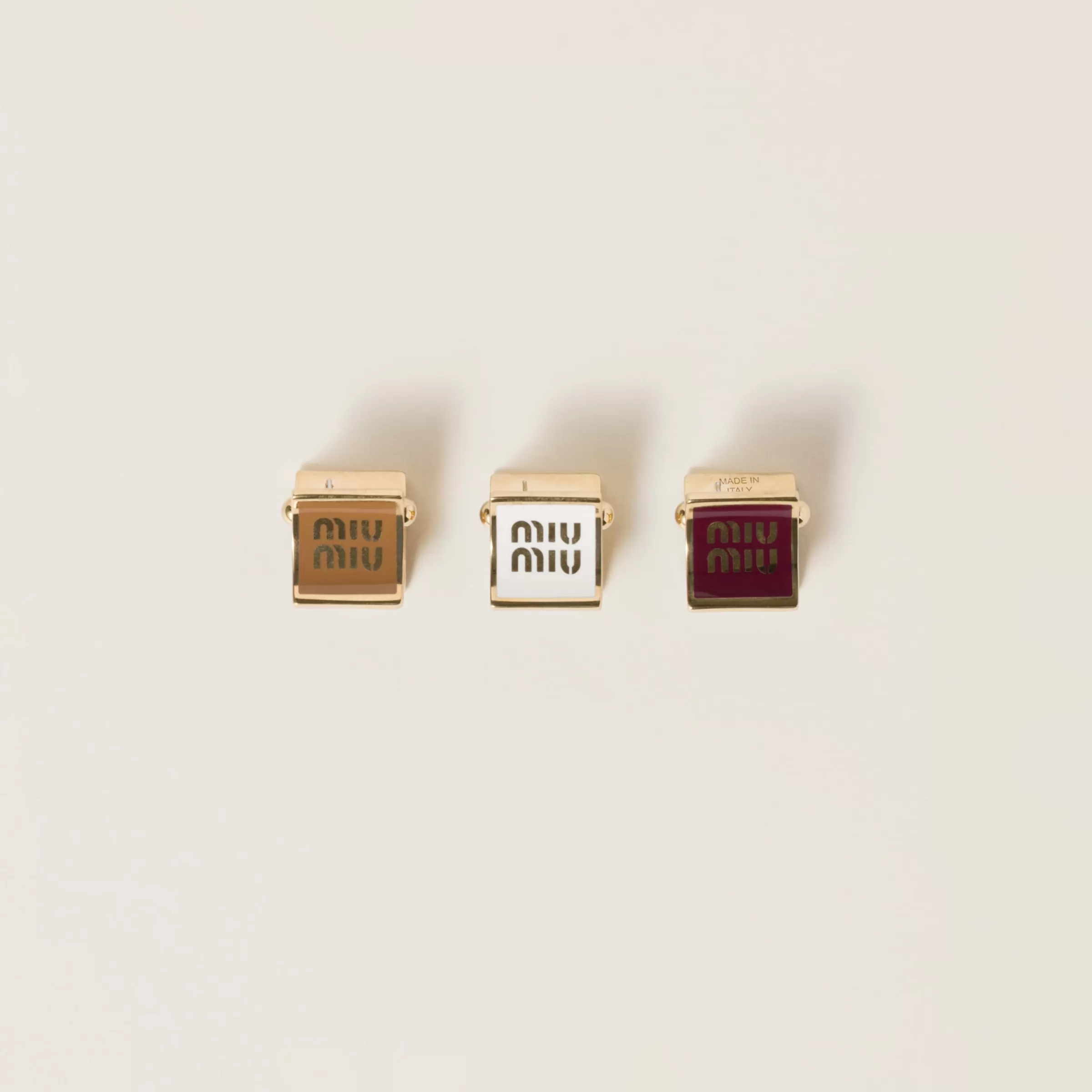Enameled metal hair clips>Miu Miu Sale