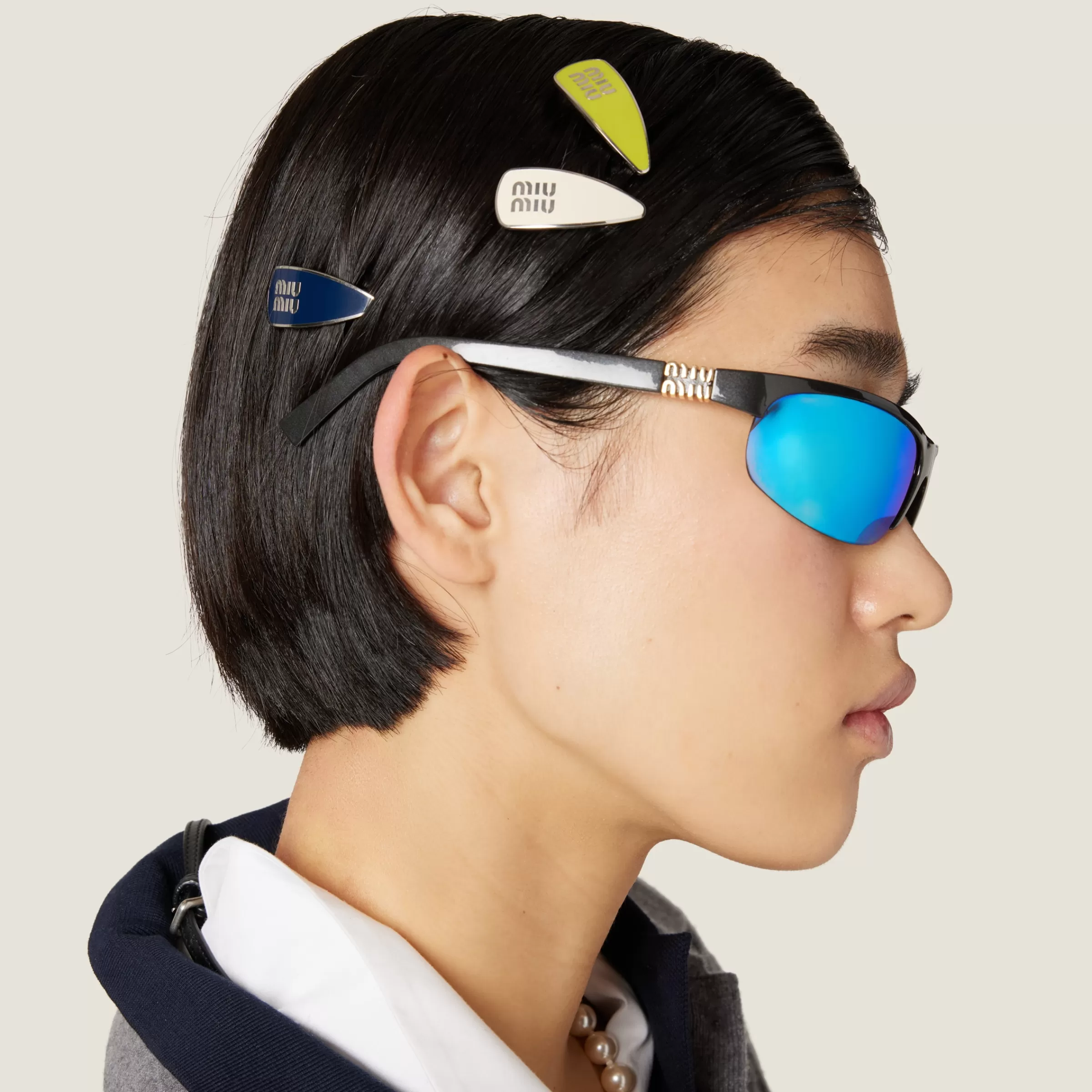 Enamelled metal clips>Miu Miu Clearance
