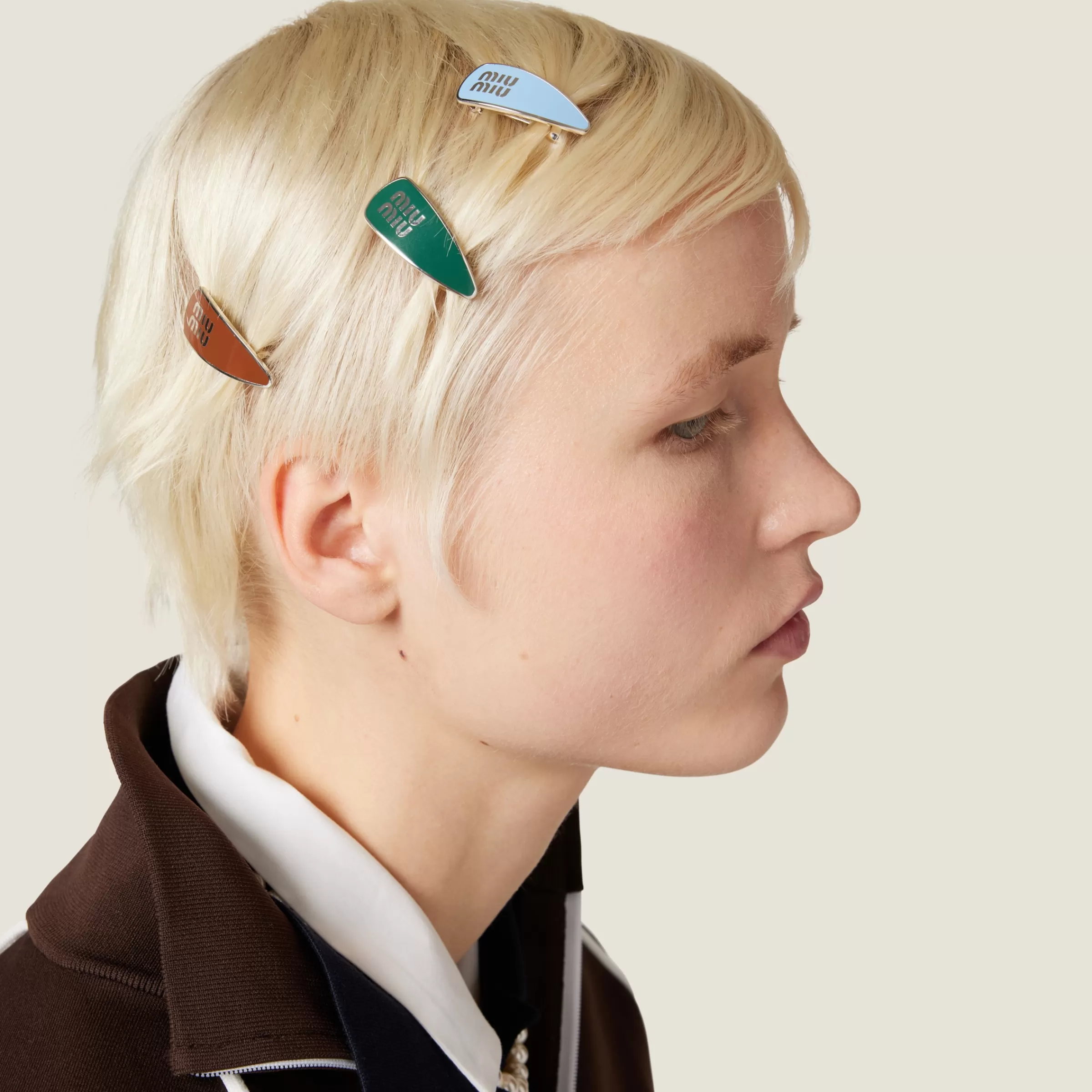 Enamelled metal clips>Miu Miu Cheap