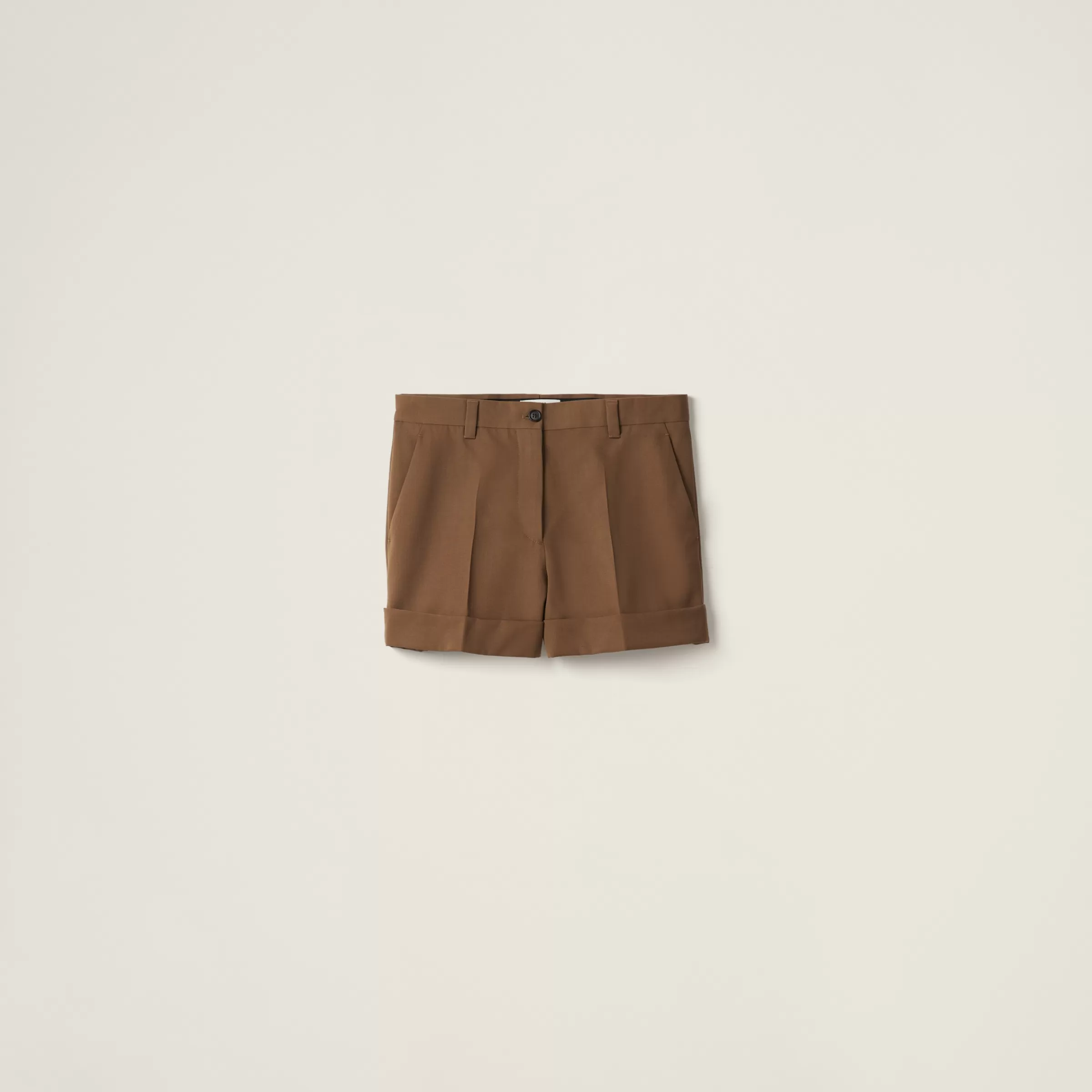Gabardine Bermudas>Miu Miu Cheap
