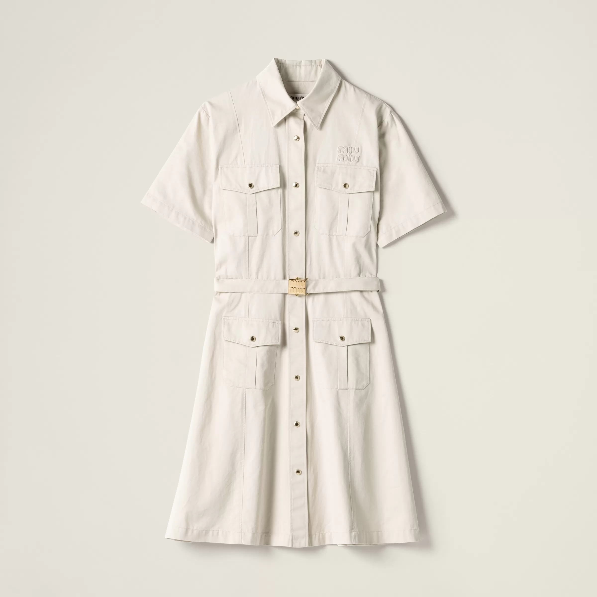 Gabardine dress>Miu Miu Discount