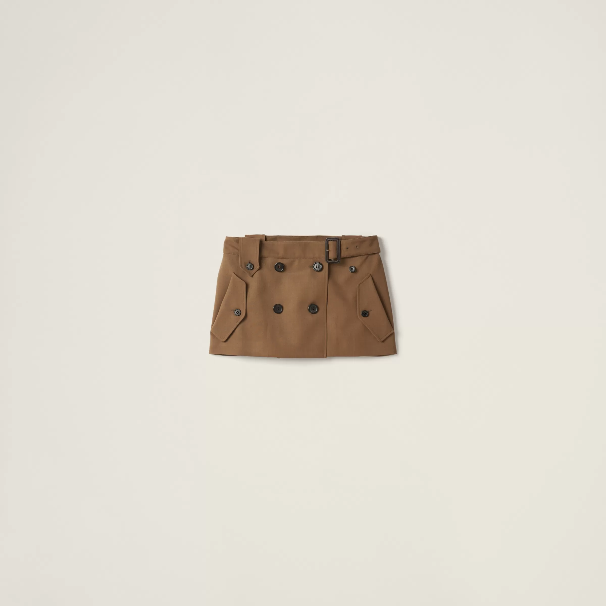 Gabardine miniskirt>Miu Miu Fashion
