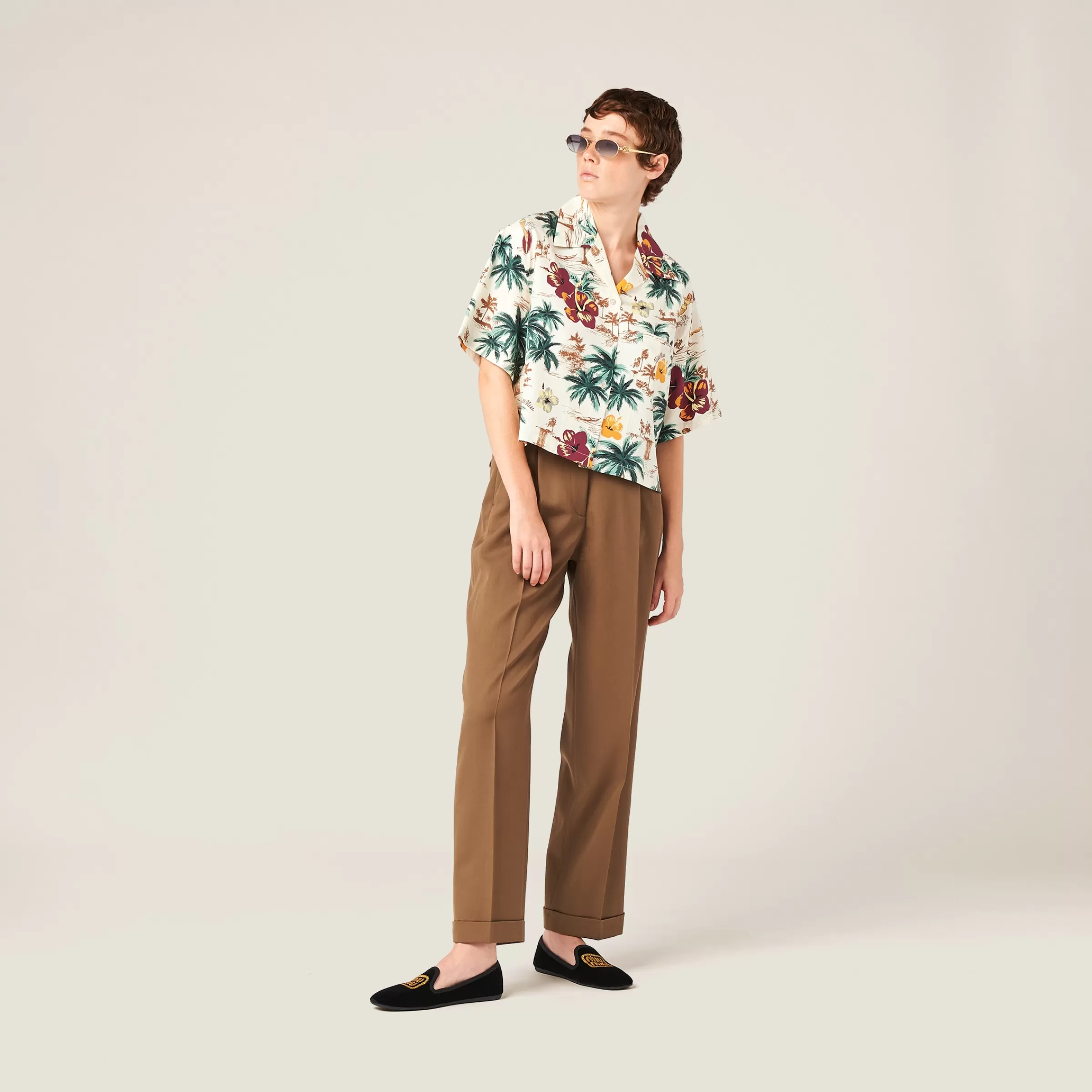 Gabardine pants>Miu Miu Hot