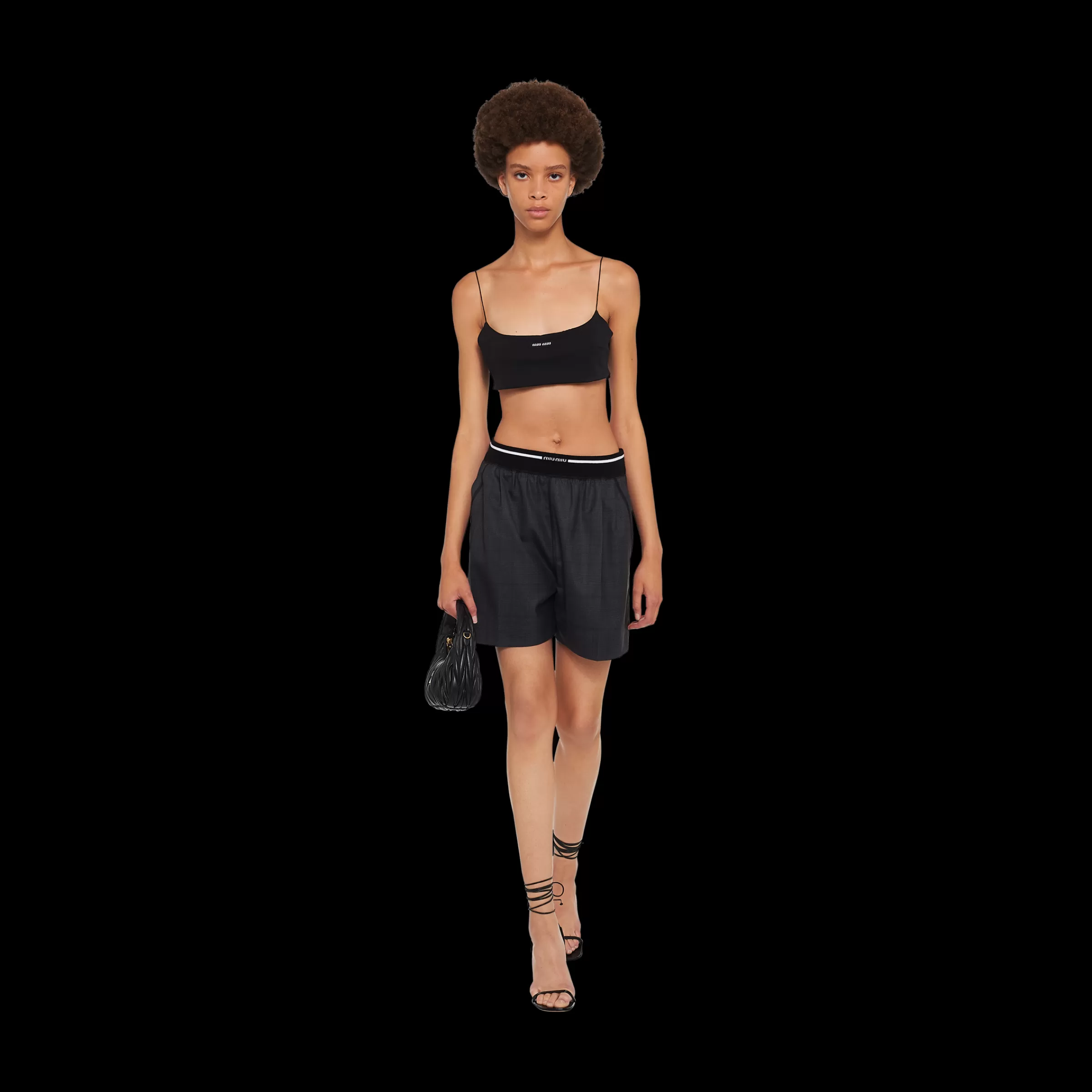 Glen Plaid Bermuda shorts>Miu Miu Best Sale