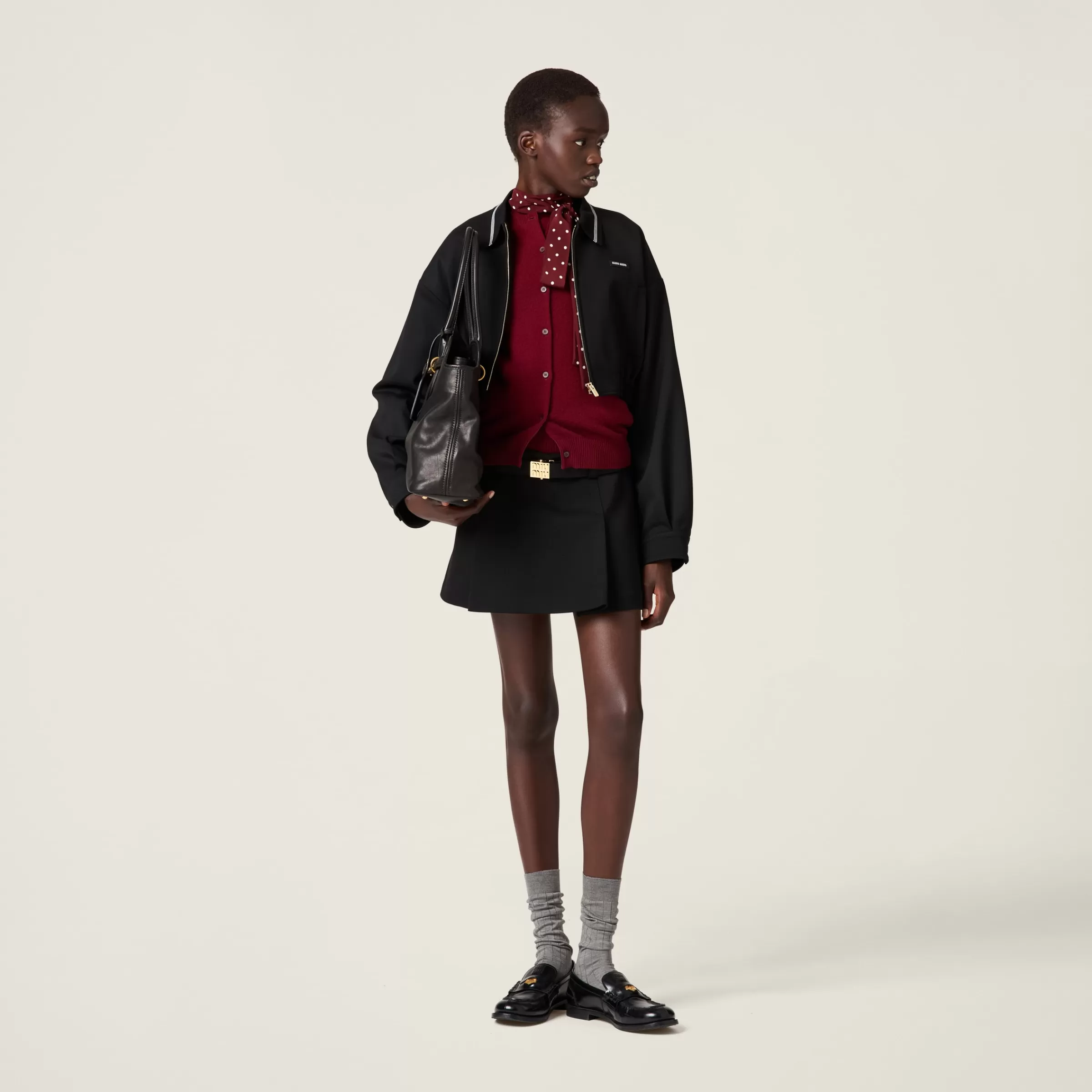 Grain de poudre blouson jacket>Miu Miu Shop