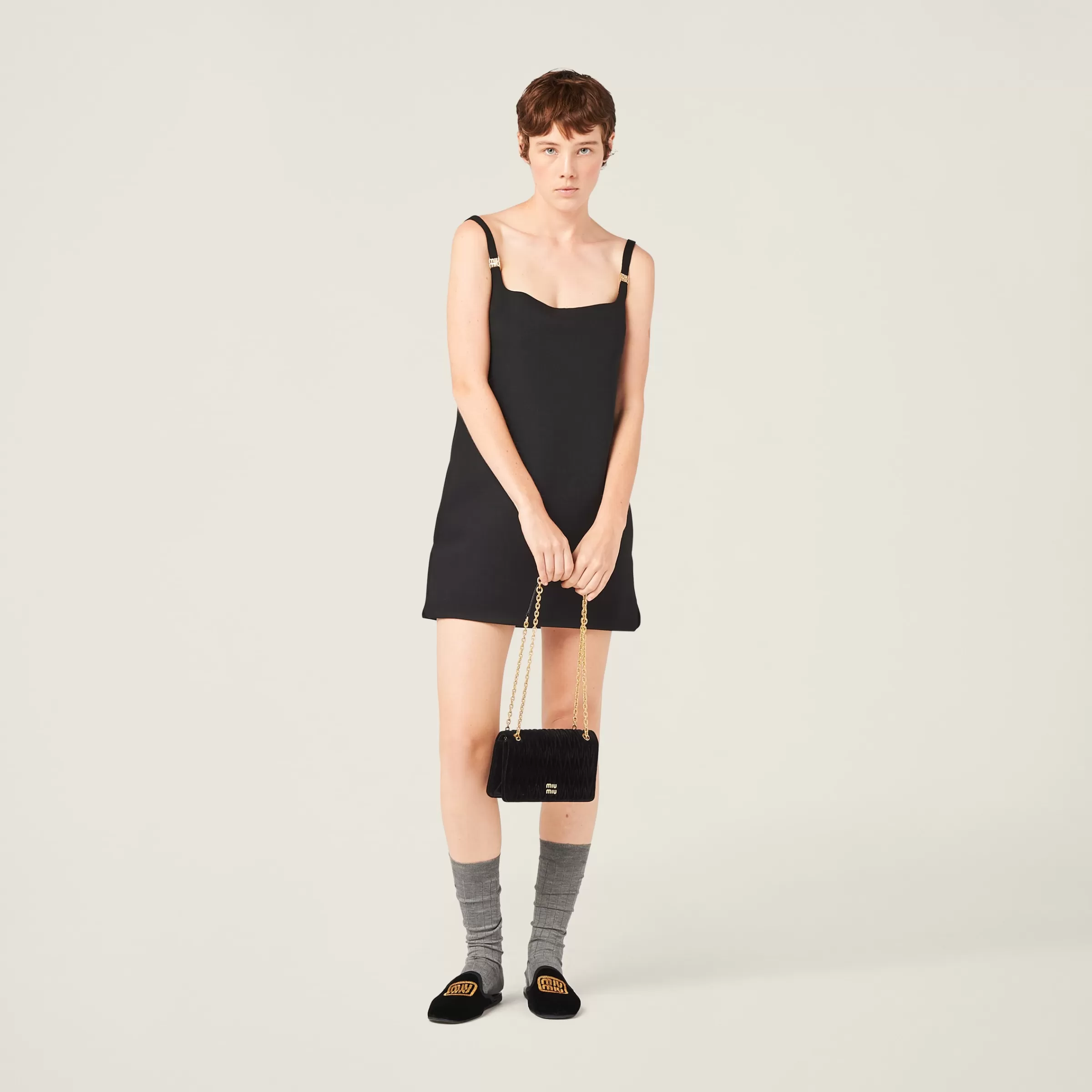 Grain de poudre mini-dress>Miu Miu Discount