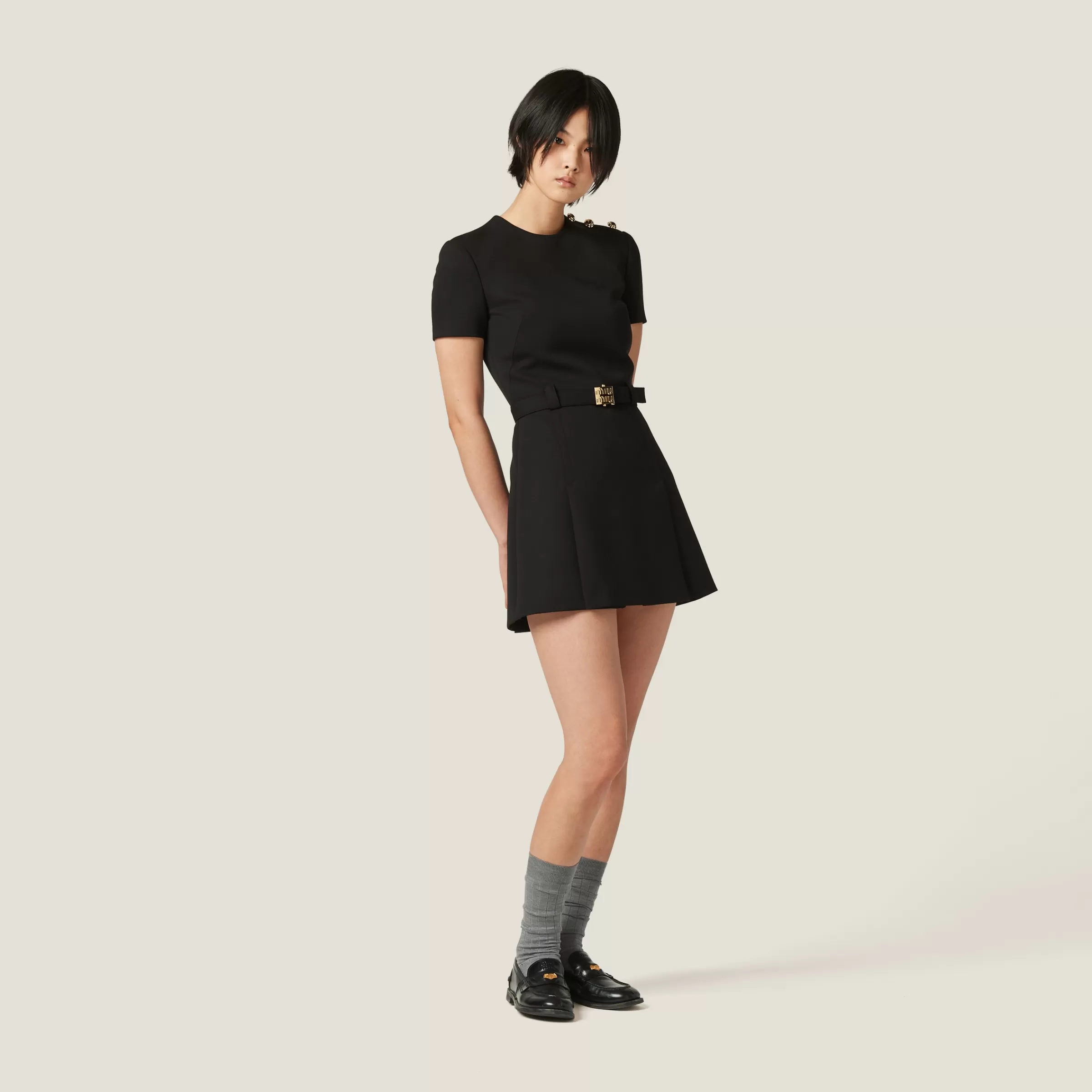 Grain de poudre mini-dress>Miu Miu Discount