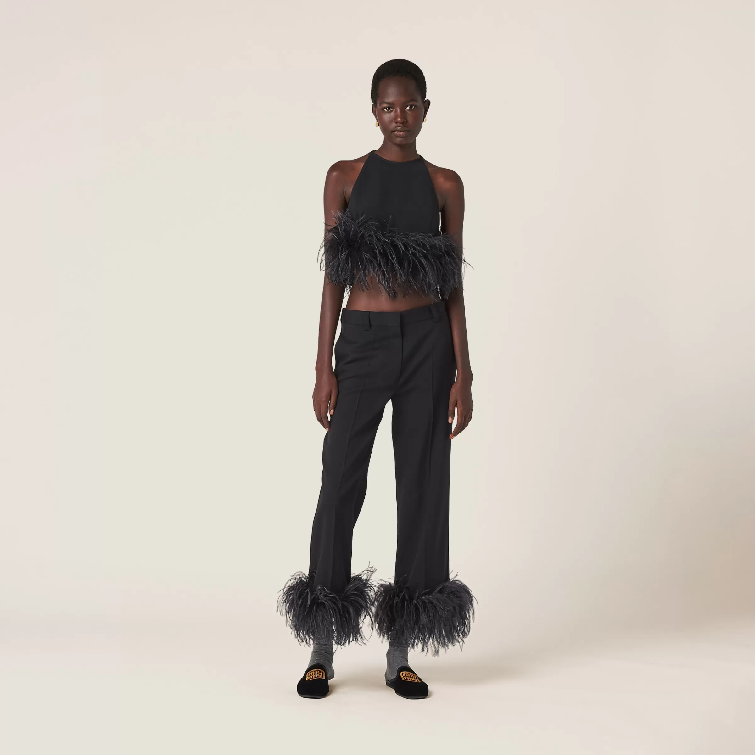 Grain de poudre pants>Miu Miu Hot
