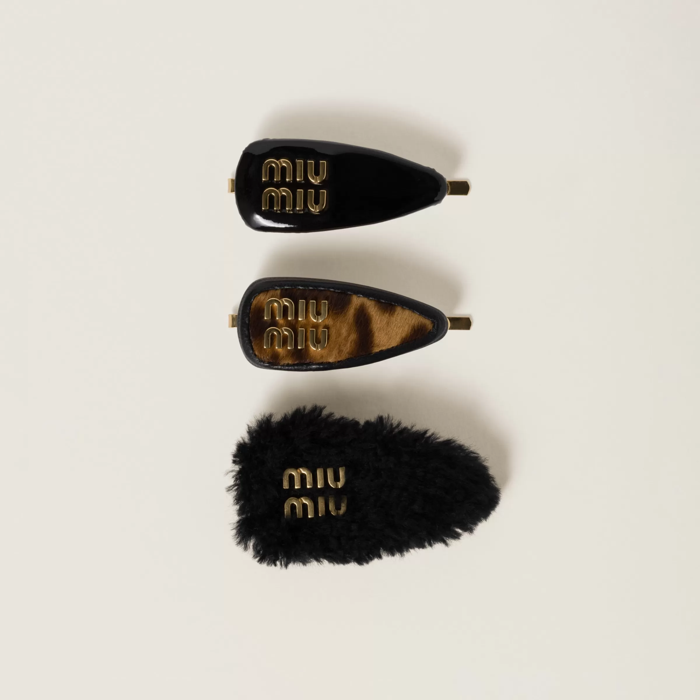 Hair clip set>Miu Miu New