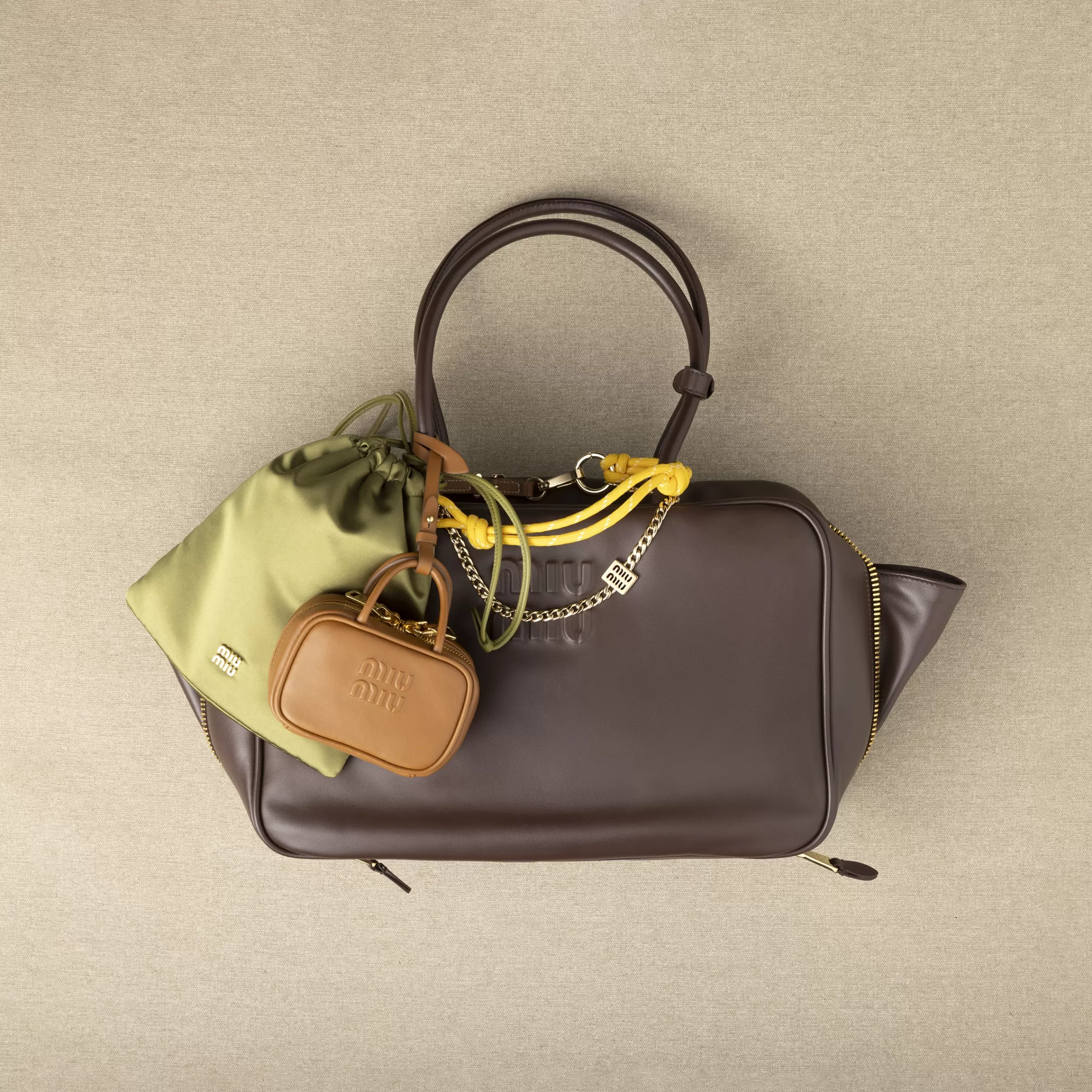 Leather, cord, and metal trick>Miu Miu Flash Sale