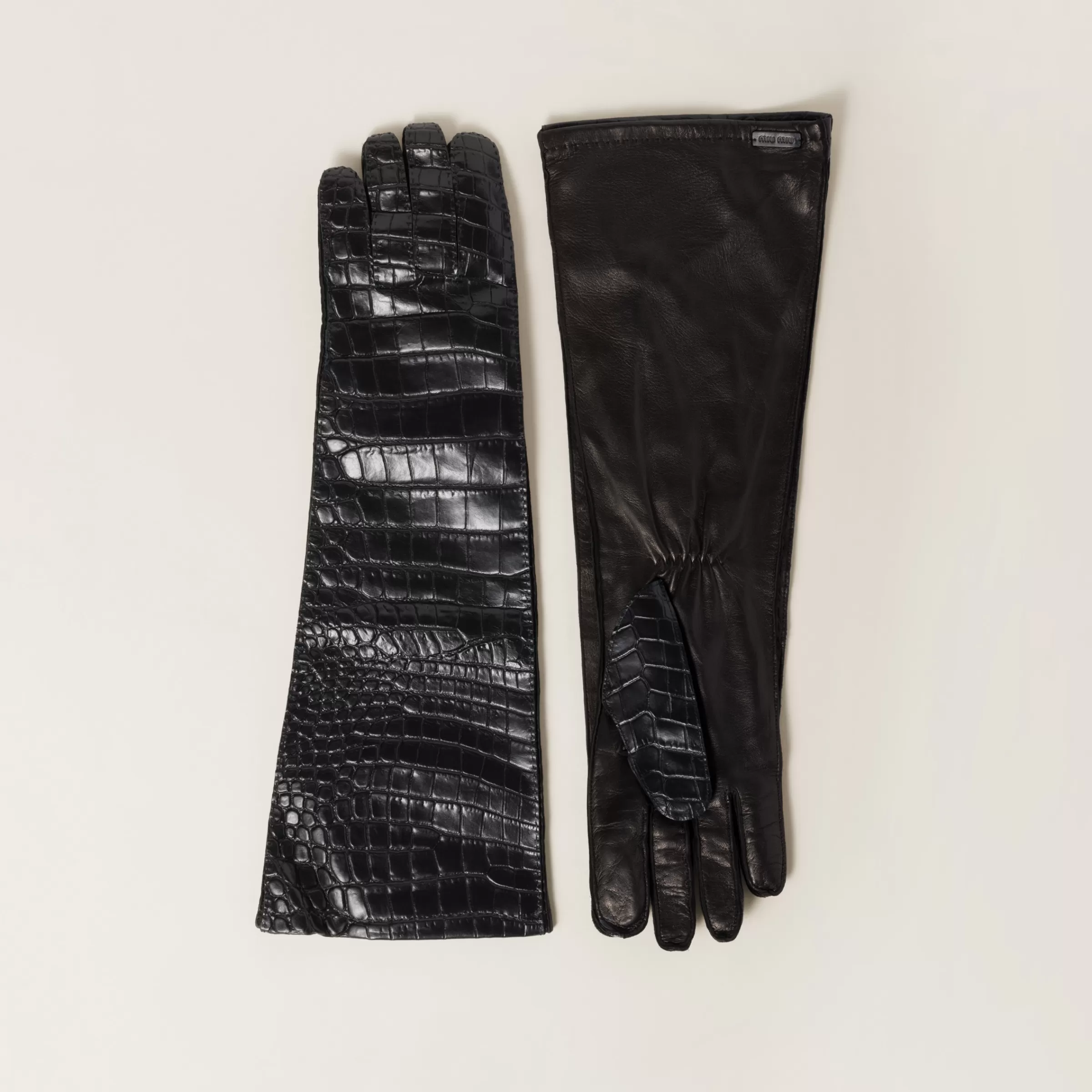 Leather gloves>Miu Miu Discount