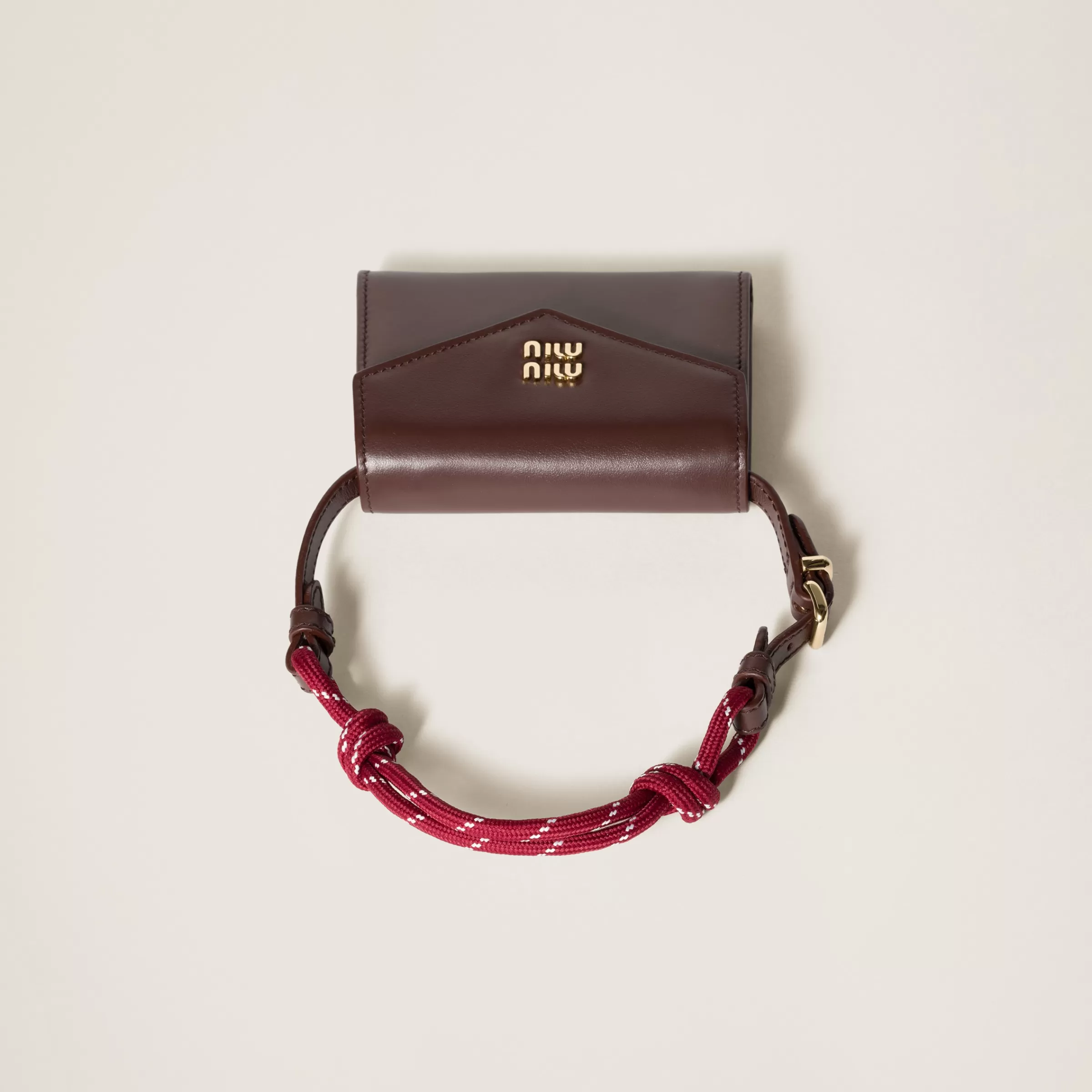 Leather shoulder wallet>Miu Miu Cheap