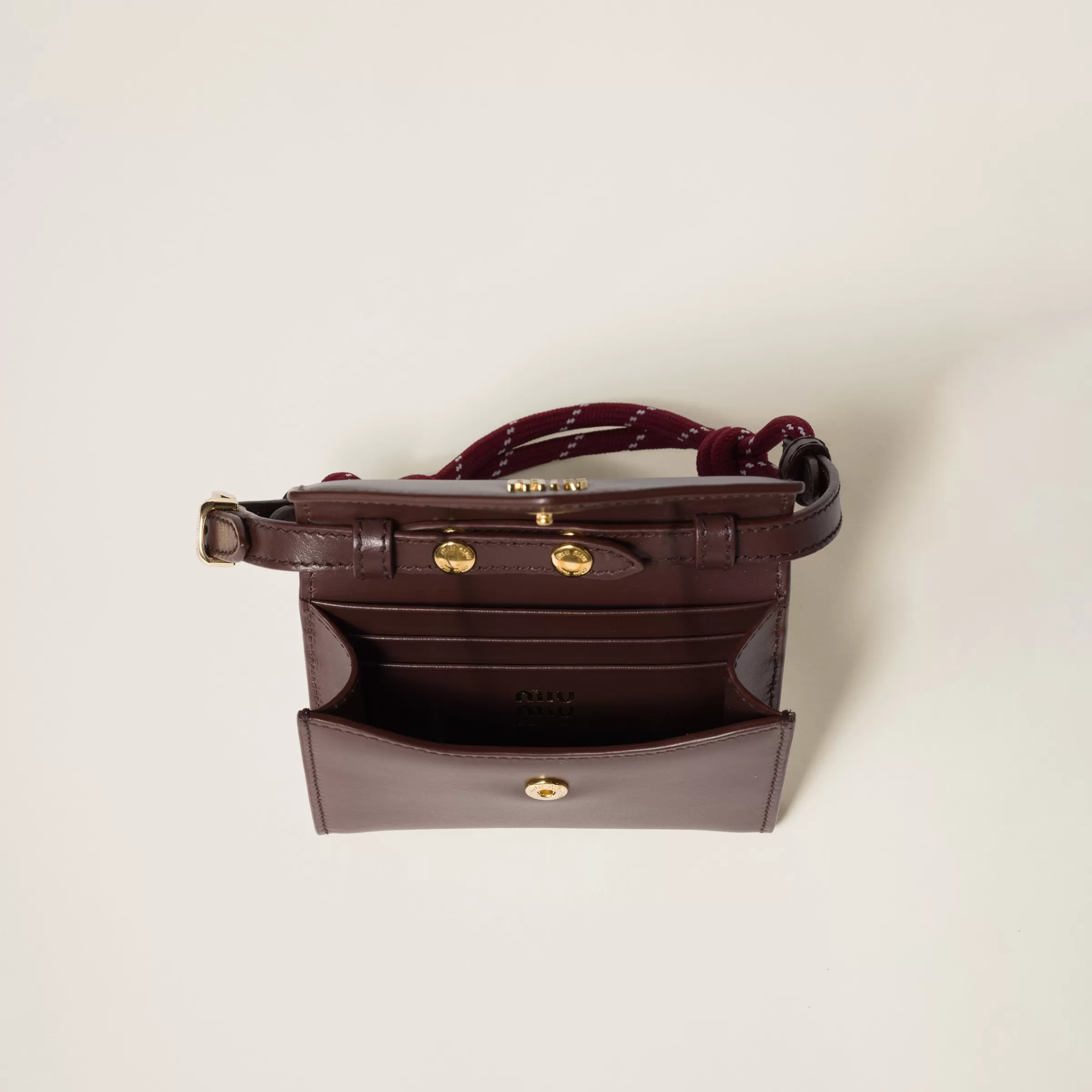 Leather shoulder wallet>Miu Miu Cheap