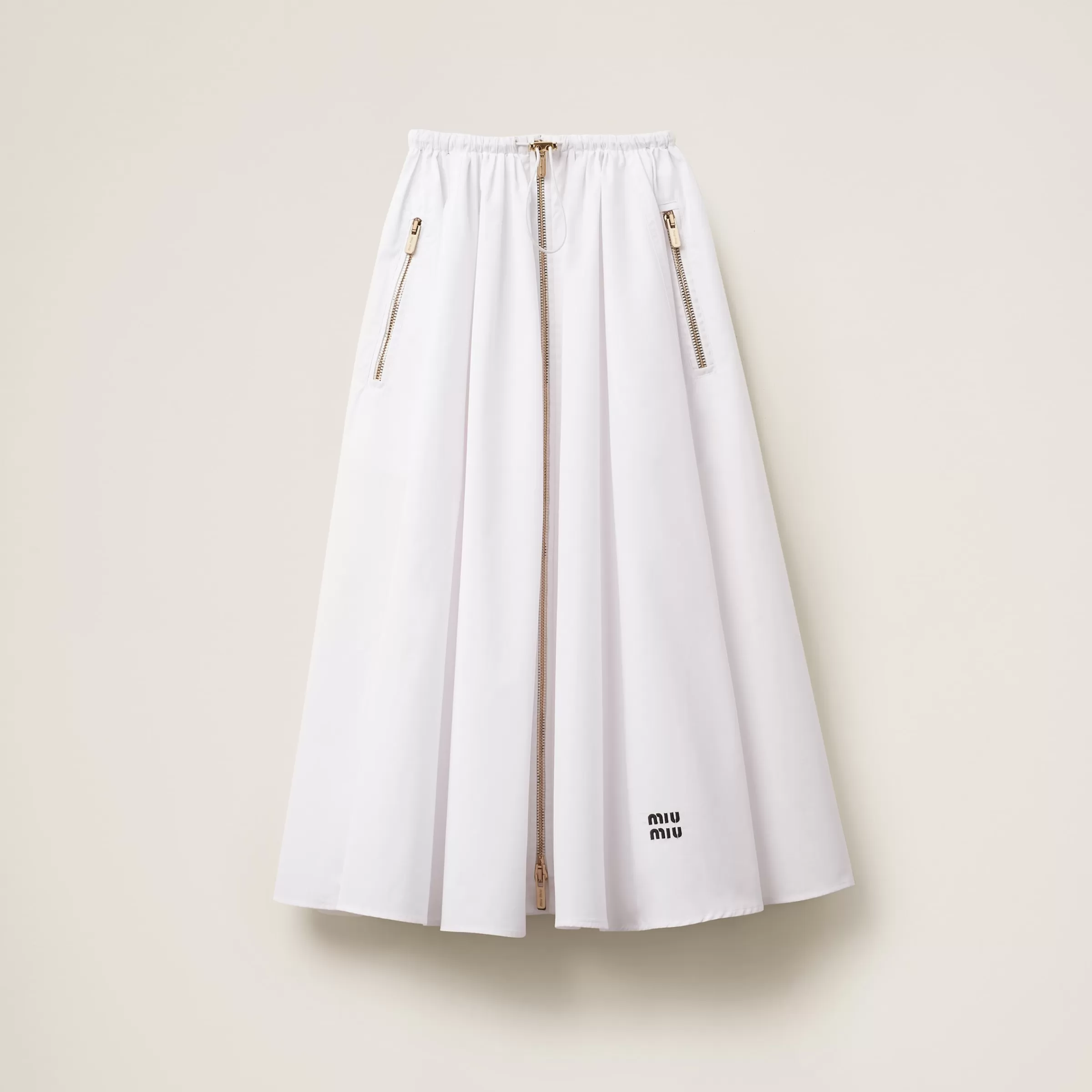 Long poplin skirt>Miu Miu Best