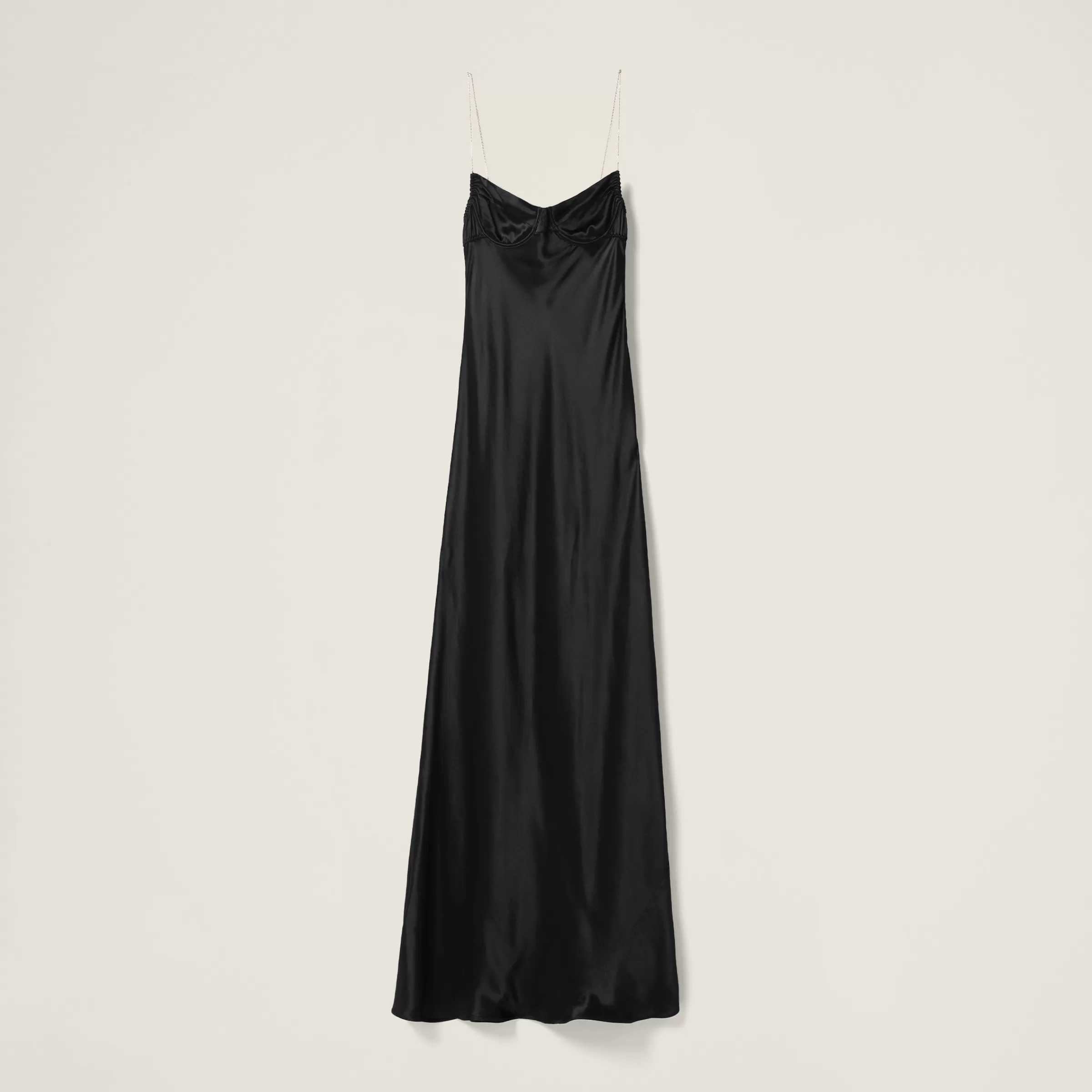Long satin dress>Miu Miu Online