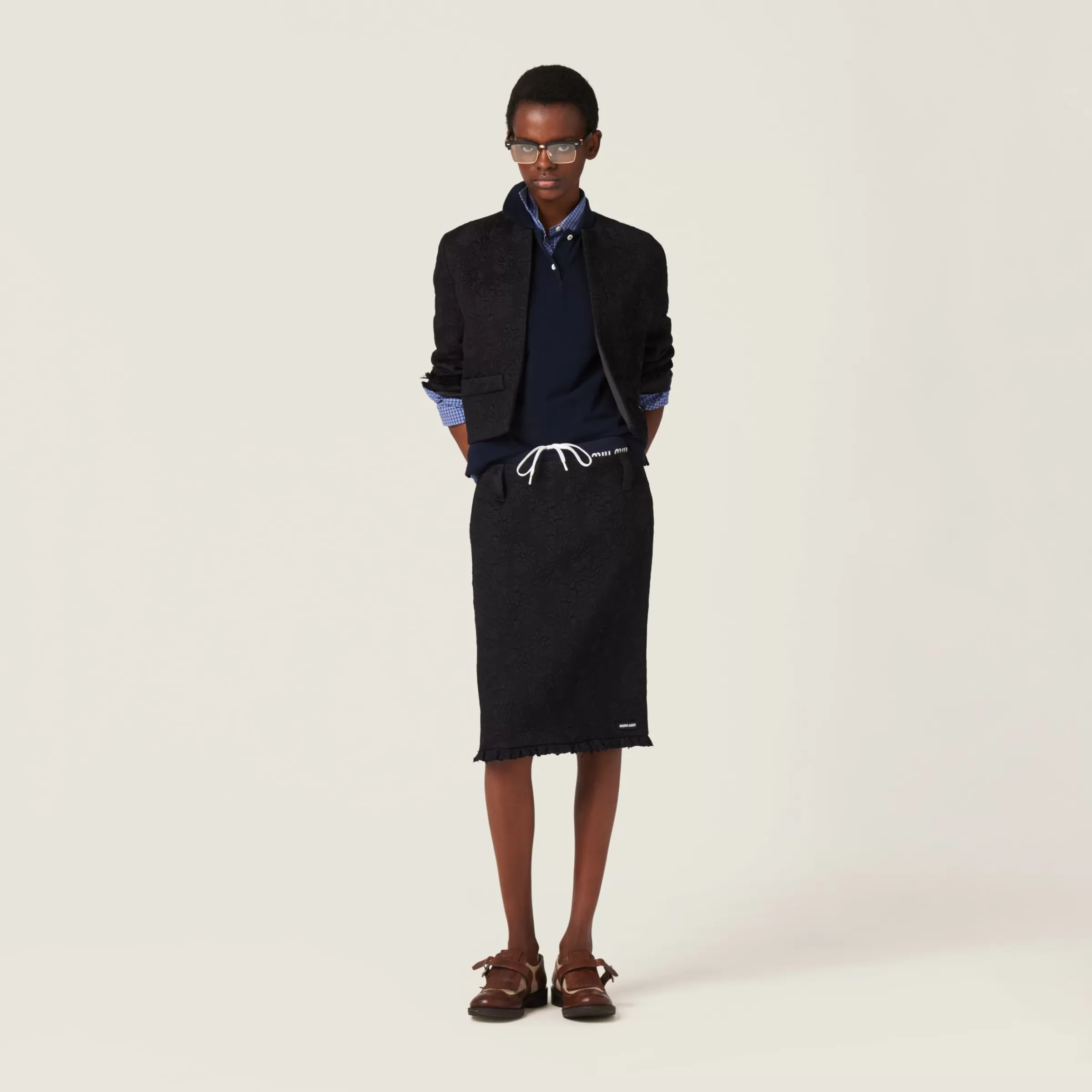 Matelassé skirt>Miu Miu Fashion