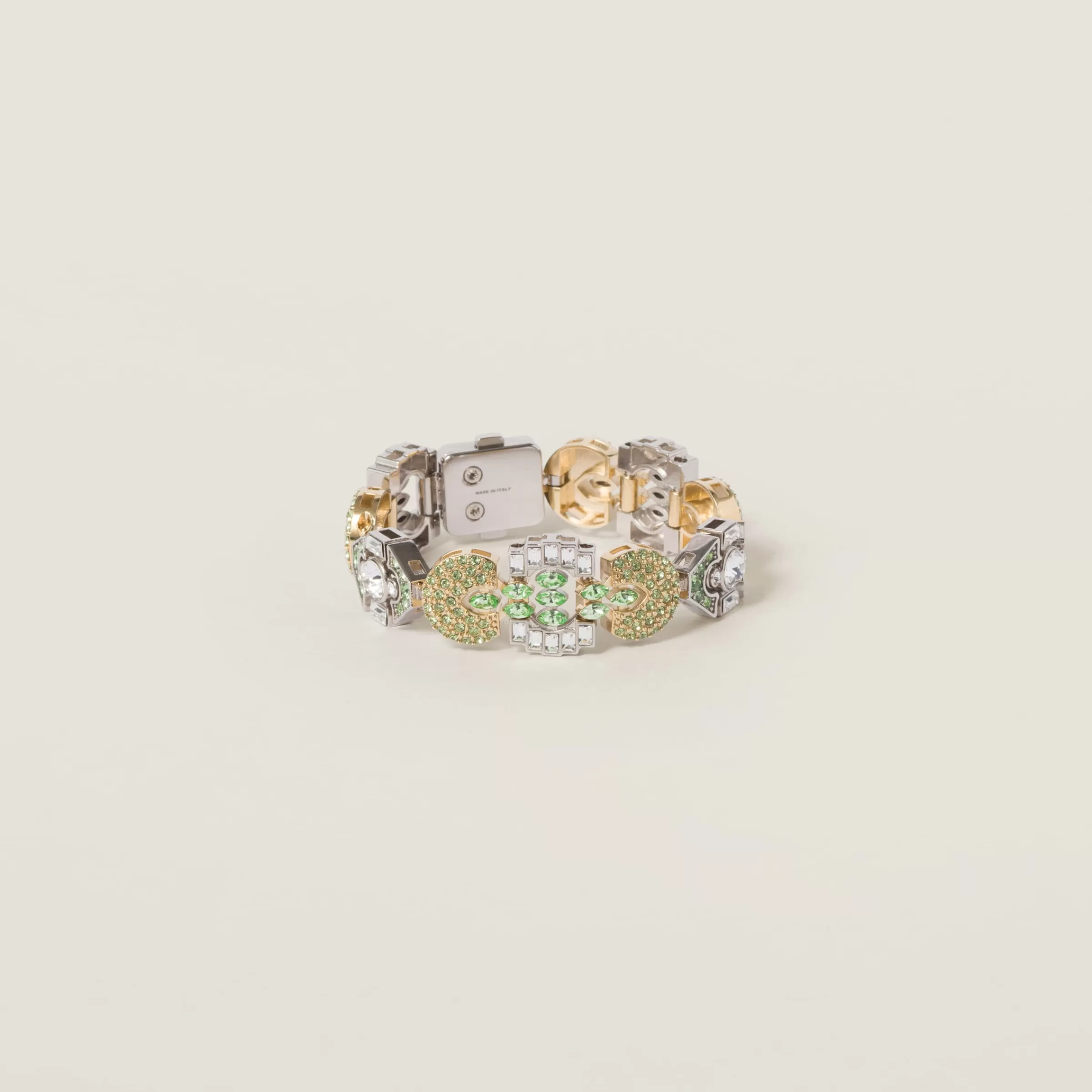 Metal bracelet with crystals>Miu Miu Online