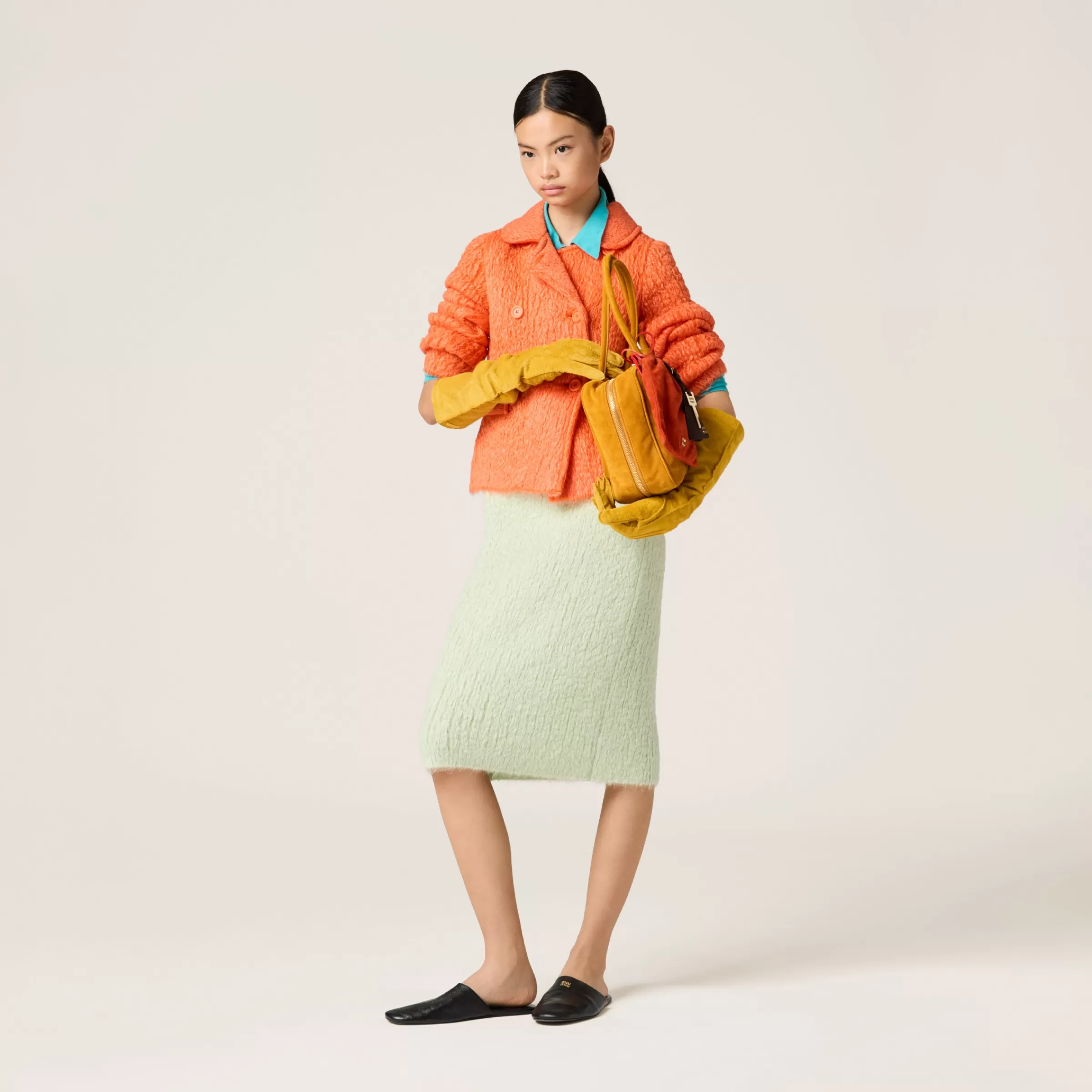 Mohair pencil skirt>Miu Miu New