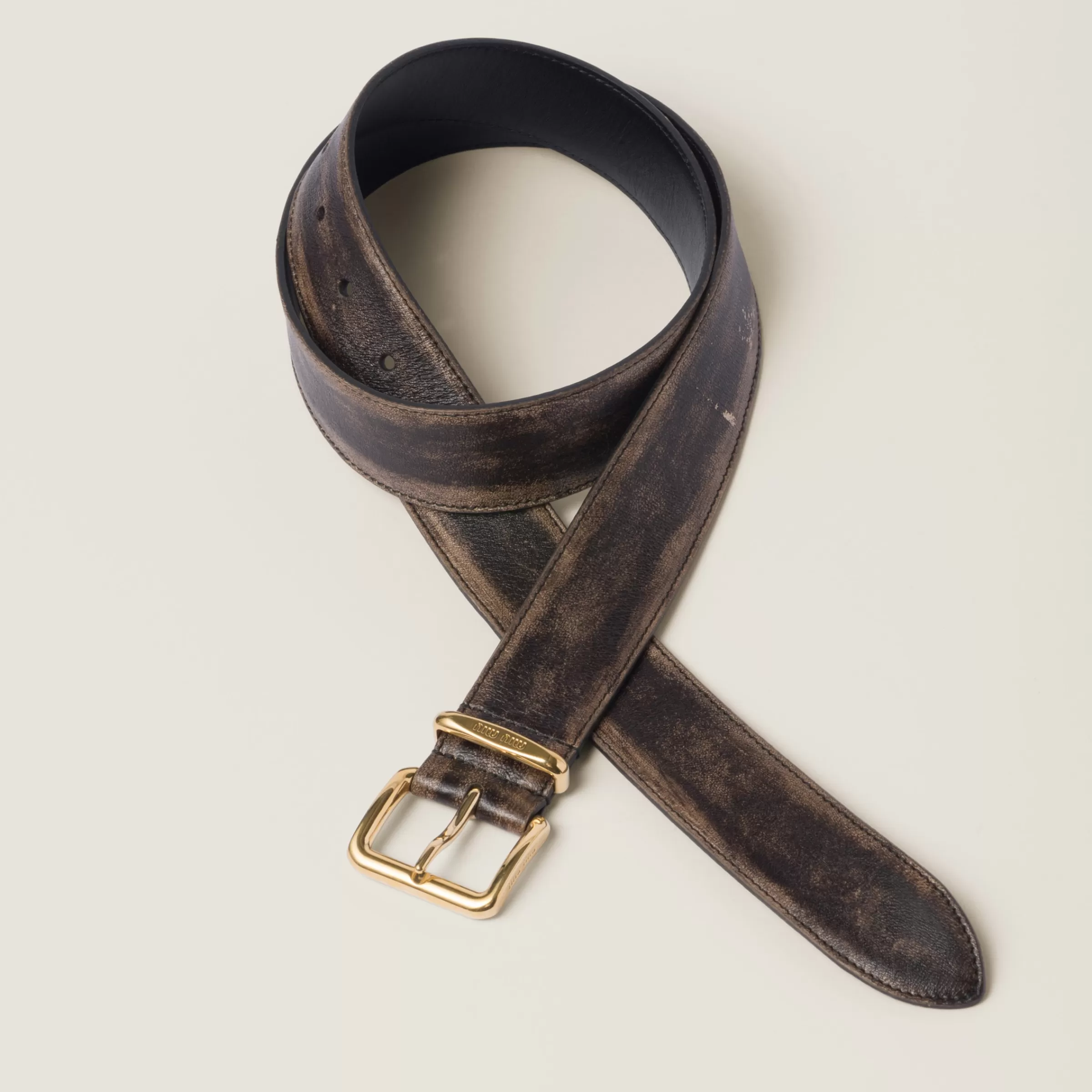 Nappa leather belt>Miu Miu Outlet