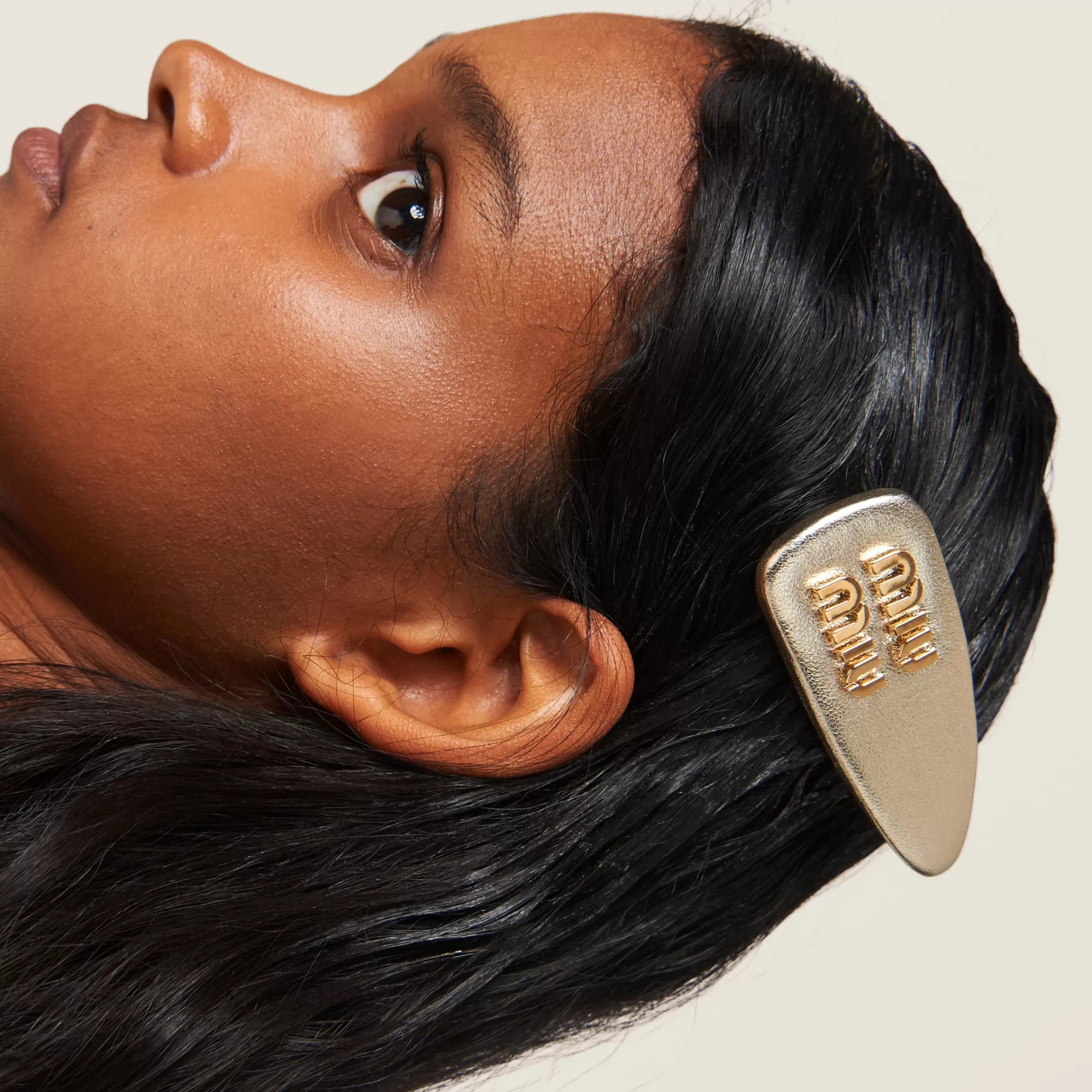 Nappa leather hair clip>Miu Miu Cheap
