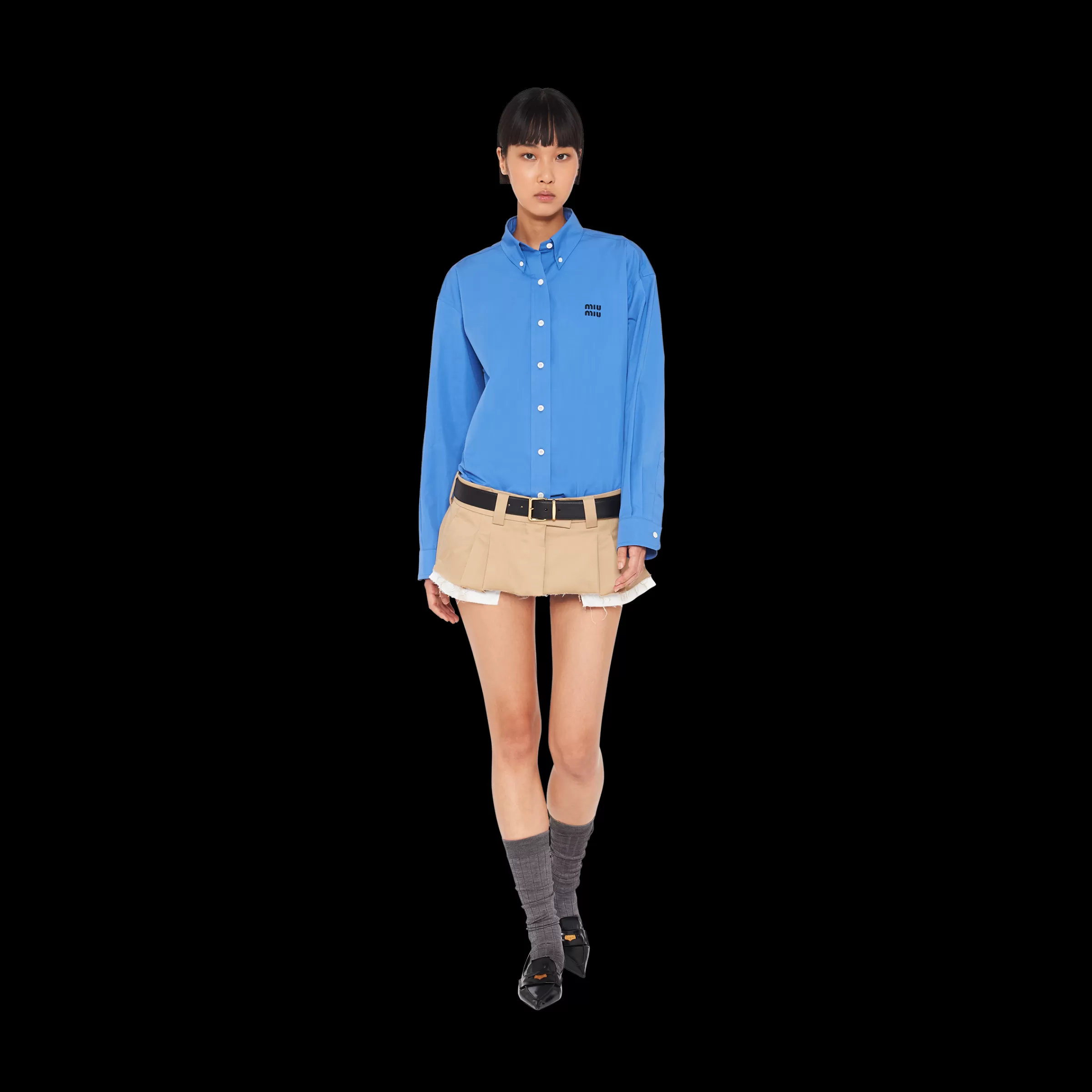Oversized poplin shirt>Miu Miu New