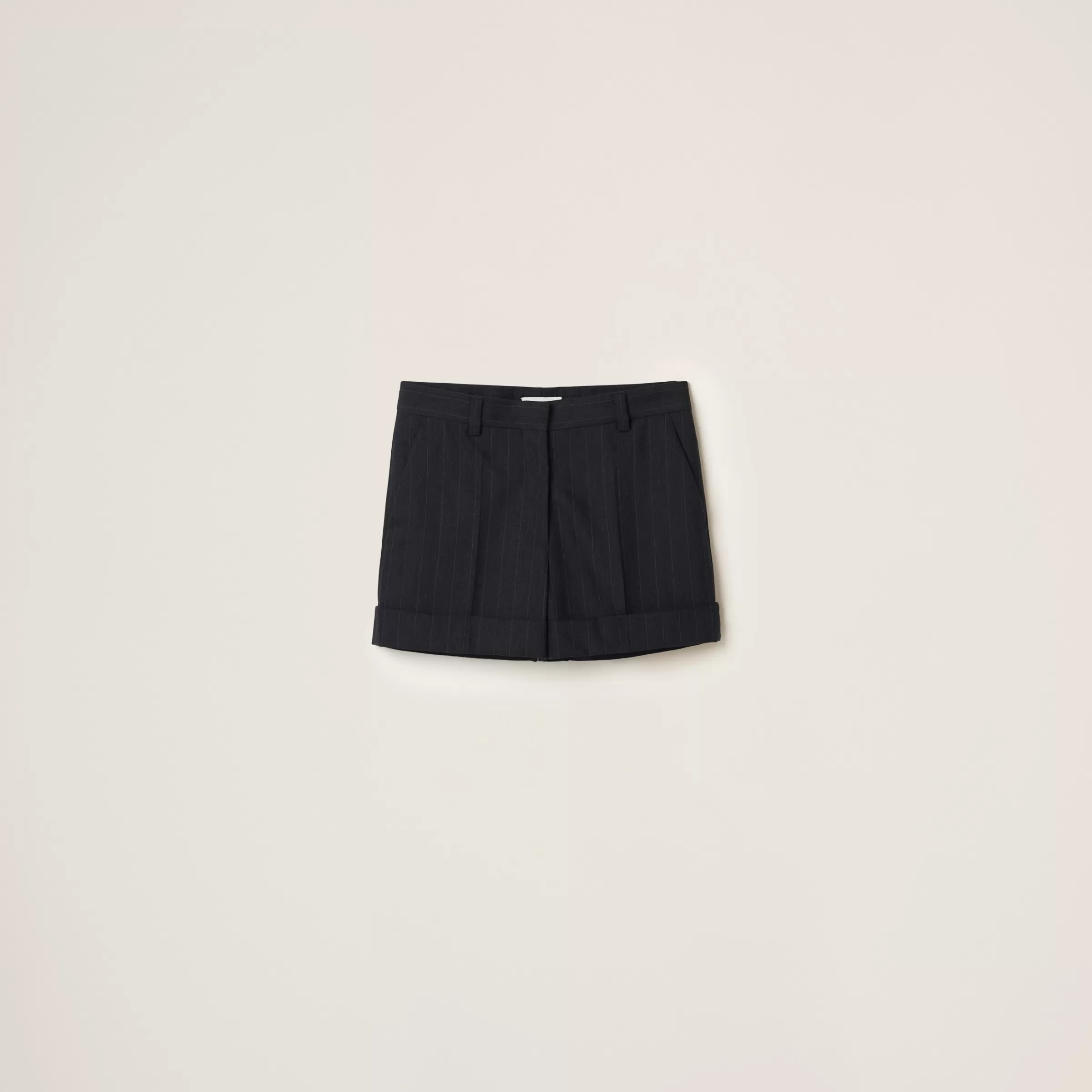 Pinstripe Bermuda shorts>Miu Miu Discount