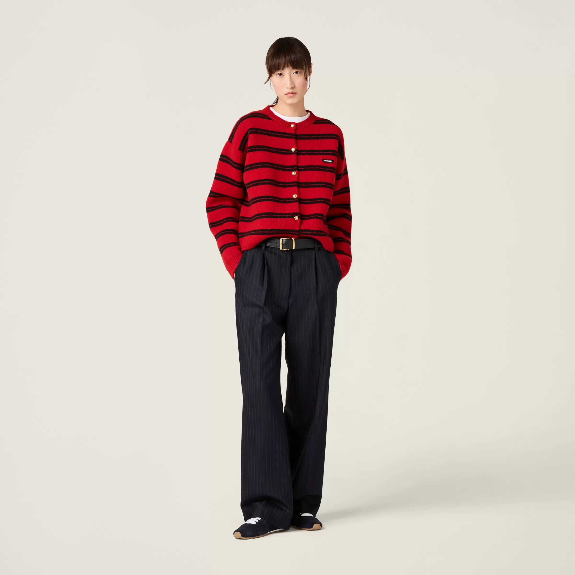 Pinstriped pants>Miu Miu Cheap
